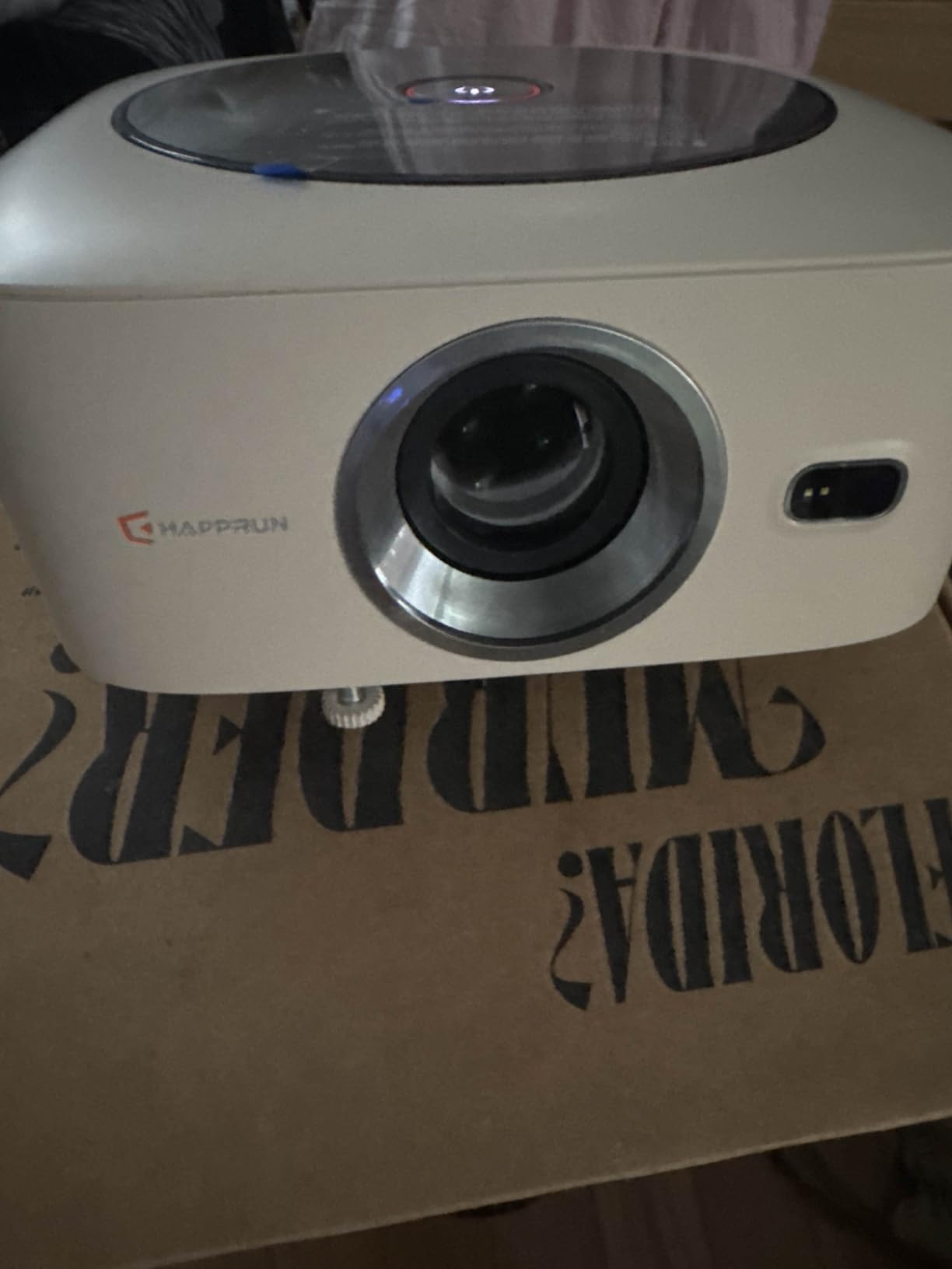 1500 ANSI Official Licensed Google TV Smart Projector, HAPPRUN 4K Full HD Home Theater with Auto Focus, Dolby Sound, Wi-Fi Bluetooth, Built-in Apps, Compatible with Phone & PC, Indoor & Outdoor Use - Customer Photo 4