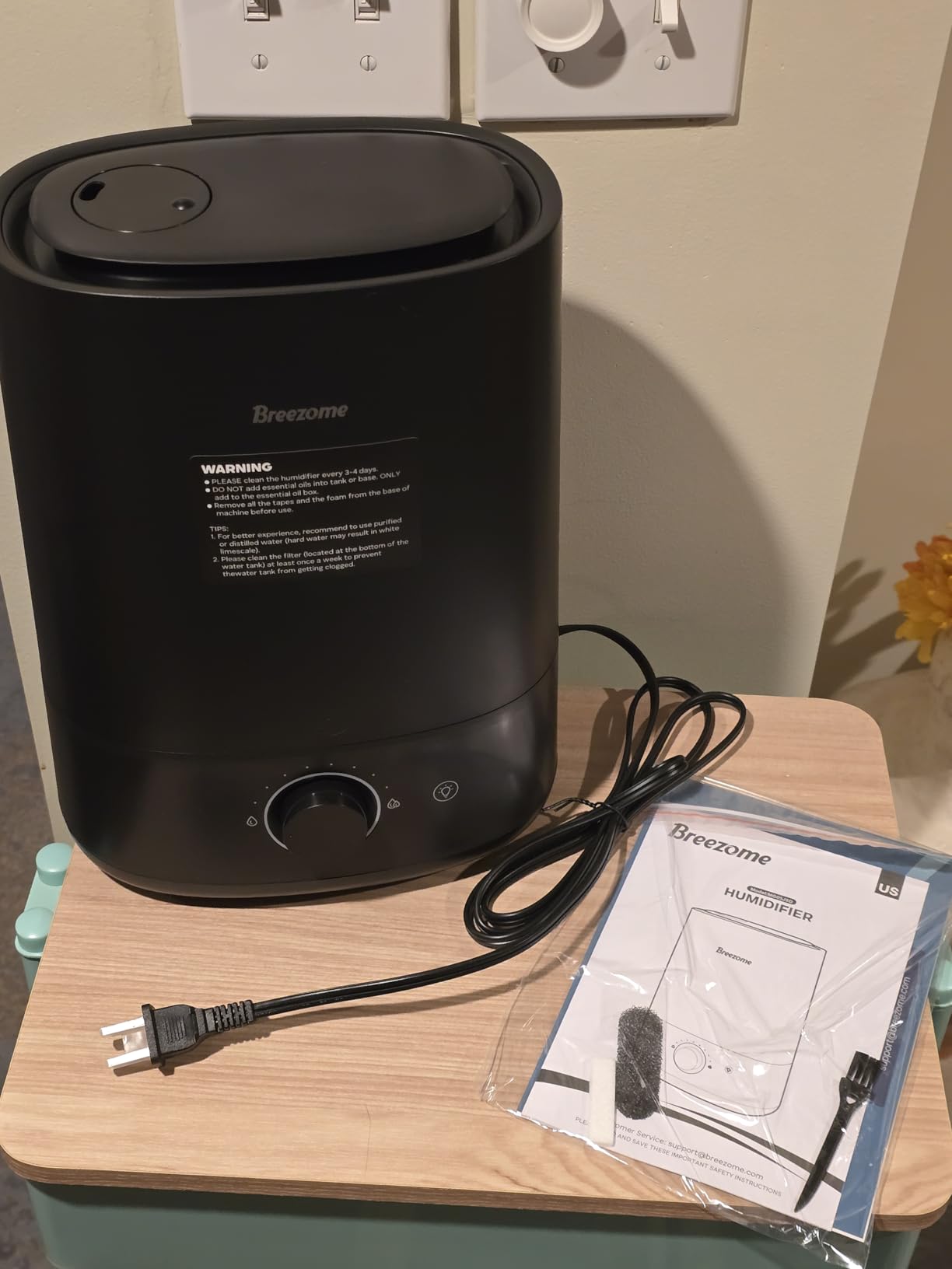 BREEZOME 5L Humidifiers for Bedroom, Ultrasonic Cool Mist Top Fill Humidifier & Essential Oil Diffuser, 360°Nozzle, Auto Shut-off, 50H Runtime, Quiet Humidifiers for Large Room, Baby Nursery, Plants Customer Review BREEZOME 5L Humidifiers for Bedroom, Ultrasonic Cool Mist Top Fill Humidifier & Essential Oil Diffuser, 360°Nozzle, Auto Shut-off, 50H Runtime, Quiet Humidifiers for Large Room, Baby Nursery, Plants - Customer Photo 2