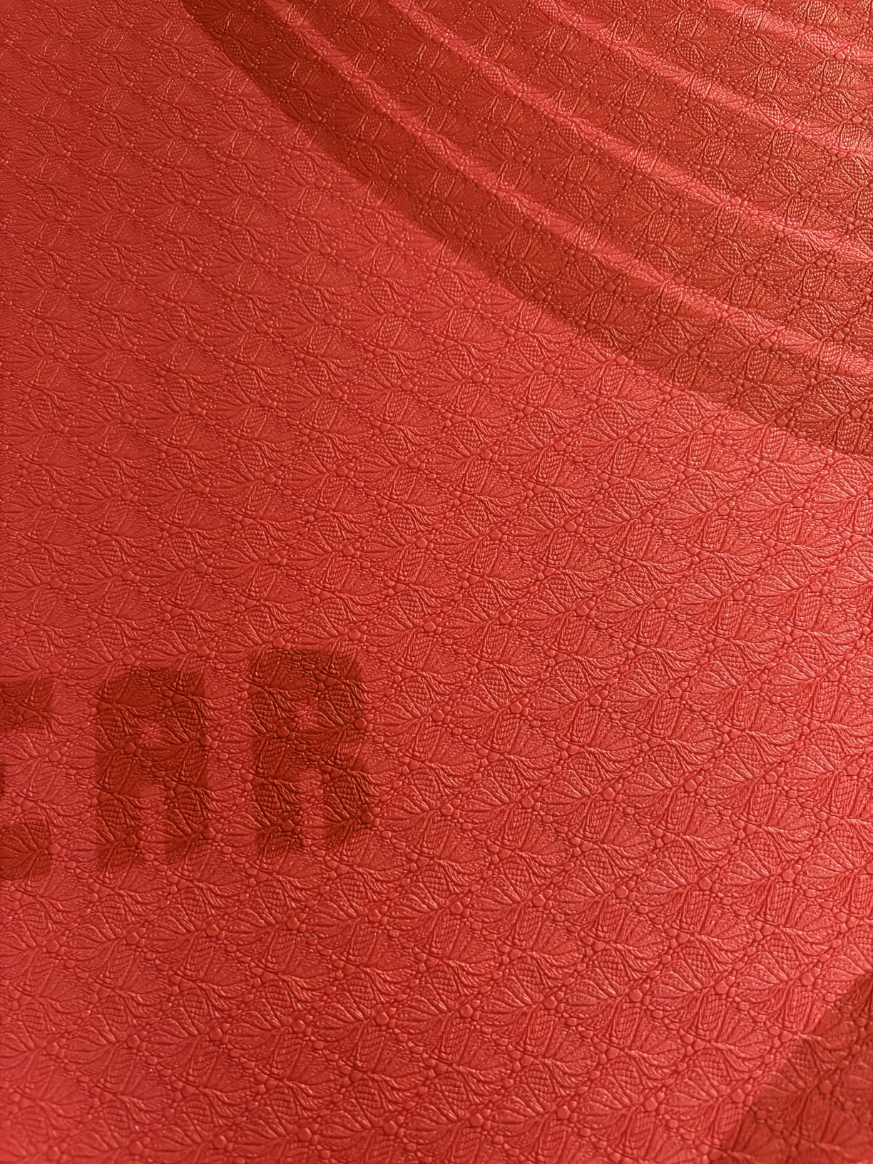 HAPBEAR Extra Large Yoga Mat (84''×30'') - 1/3'' Thick Double-Sided PVC Non-Slip Exercise Mat with High Rebound Cushioning, Dual-Side Usable for Home Gym, Yoga, Pilates & Workouts -Orange - Customer Photo 4