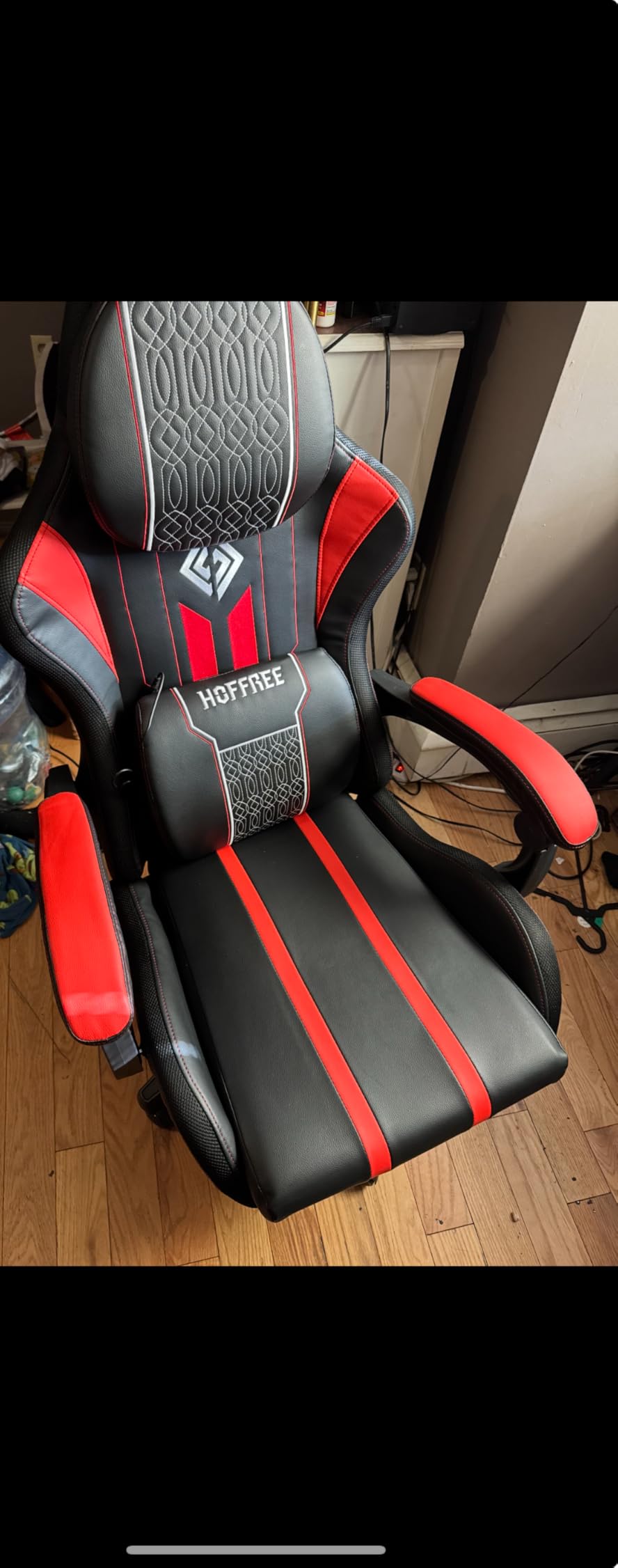 HOFFREE Gaming Chair Massage Big and Tall Video Game Chair for Adults 400lbs Computer Gaming Chair with Footrest for Heavy People Reclining Gaming Chairs Blue and Black Customer Review HOFFREE Gaming Chair Massage Big and Tall Video Game Chair for Adults 400lbs Computer Gaming Chair with Footrest for Heavy People Reclining Gaming Chairs Blue and Black - Customer Photo 1