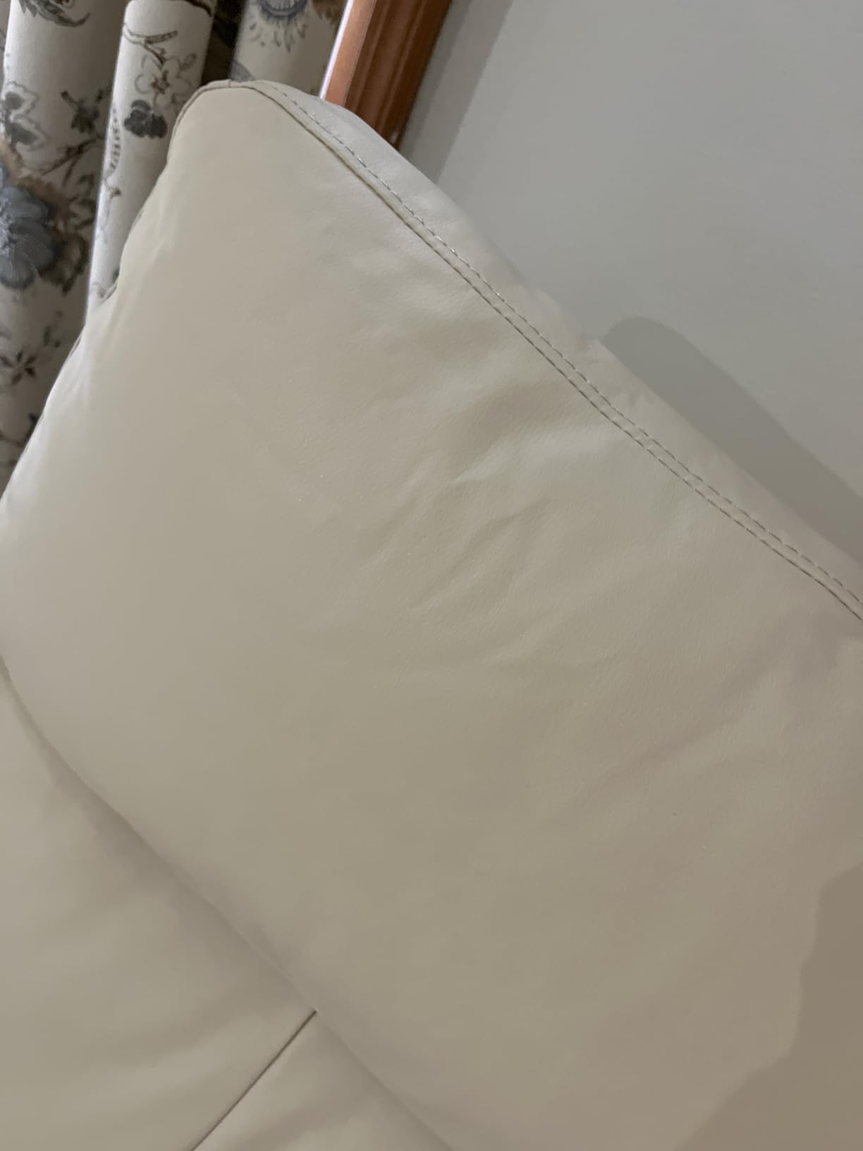 GarveeHome Oversized Wide Recliner Chair - Faux PU Leather Large Manual Recliner for Adults, Lazy Chair with 1.5X Sponge Comfort Arm and Back for Living Room, Bedroom - Cream, Oversized, Cream - Customer Photo 5