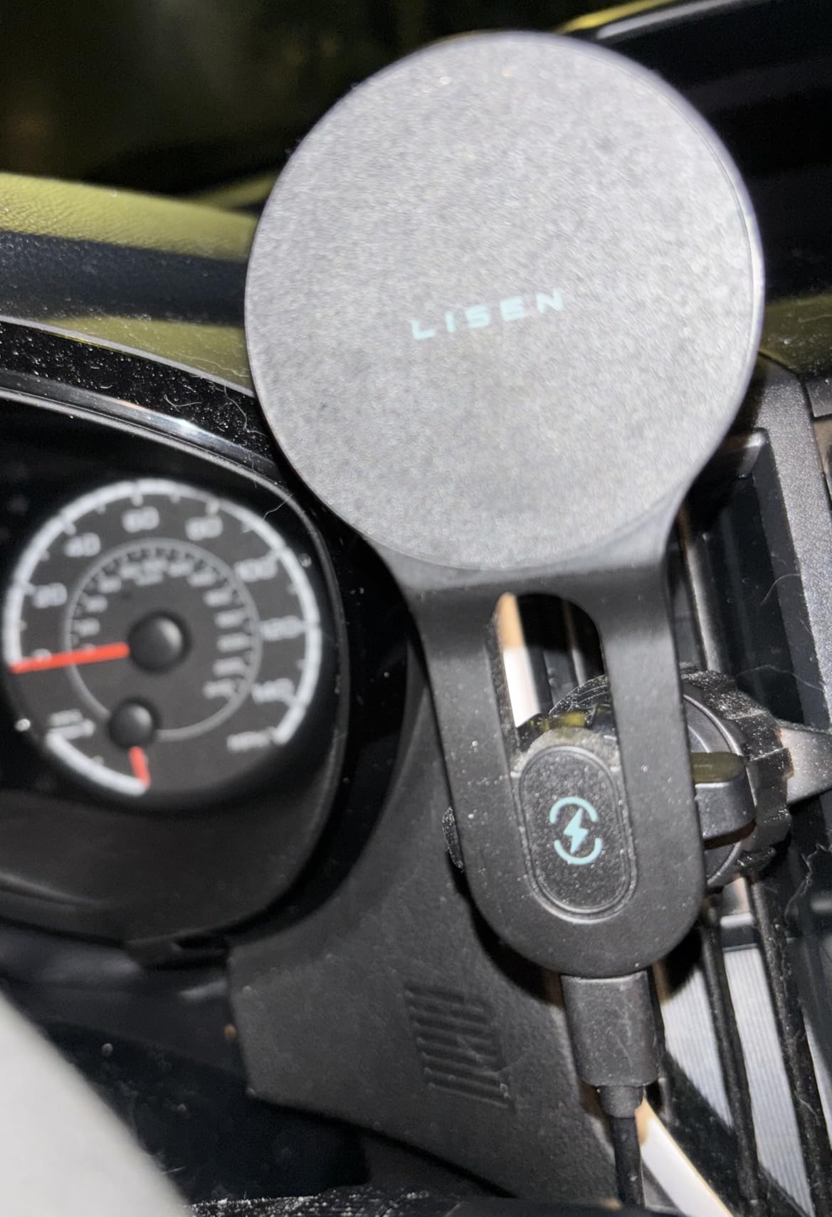 LISEN for 15W MagSafe Car Mount Charger, [Safer & Faster], Magnetic Wireless Car Charger, Phone Mount Fits iPhone 16 15 14, Samsung with MagSafe Case - Customer Photo 2