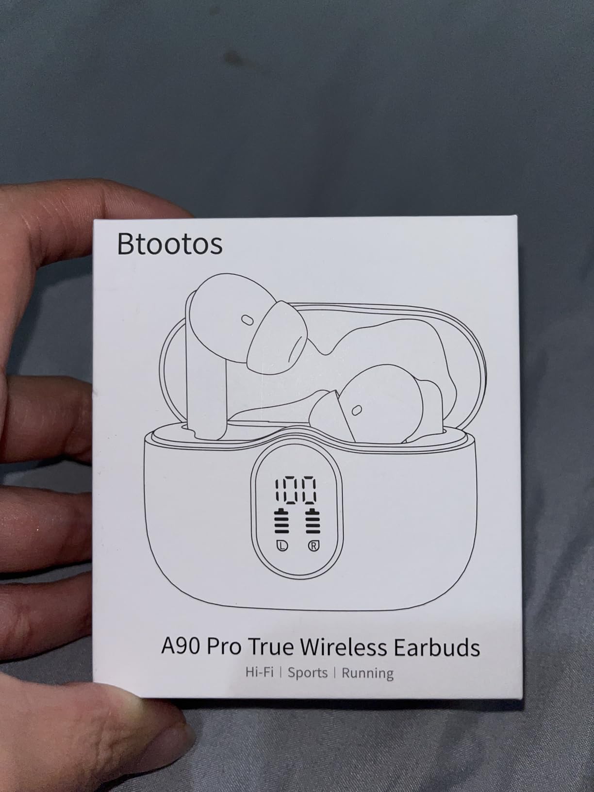 Wireless Earbuds, Bluetooth 5.4 Headphones Bass Stereo, Ear Buds with Noise Cancelling Mic, LED Display in Ear Earphones Clear Calls, IP7 Waterproof Bluetooth Earbuds for Laptop/Phones/Sports, Black Customer Review Wireless Earbuds, Bluetooth 5.4 Headphones Bass Stereo, Ear Buds with Noise Cancelling Mic, LED Display in Ear Earphones Clear Calls, IP7 Waterproof Bluetooth Earbuds for Laptop/Phones/Sports, Black - Customer Photo 3