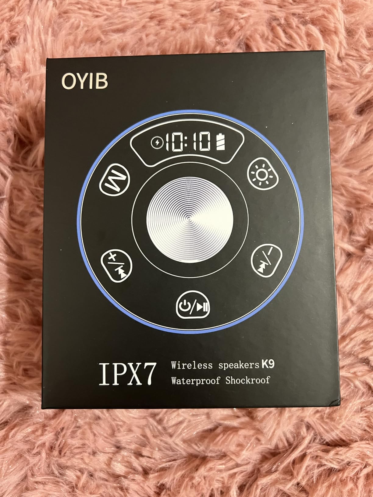 OYIB Bluetooth Shower Speaker, Portable Bluetooth Speaker 360° HD Sound, RGB Lights, FM Radio, IPX7 Waterproof Wireless Speaker with Suction Cup and Mic, Shower Radio for Party/Outdoor/Travel/Gifts - Customer Photo 4