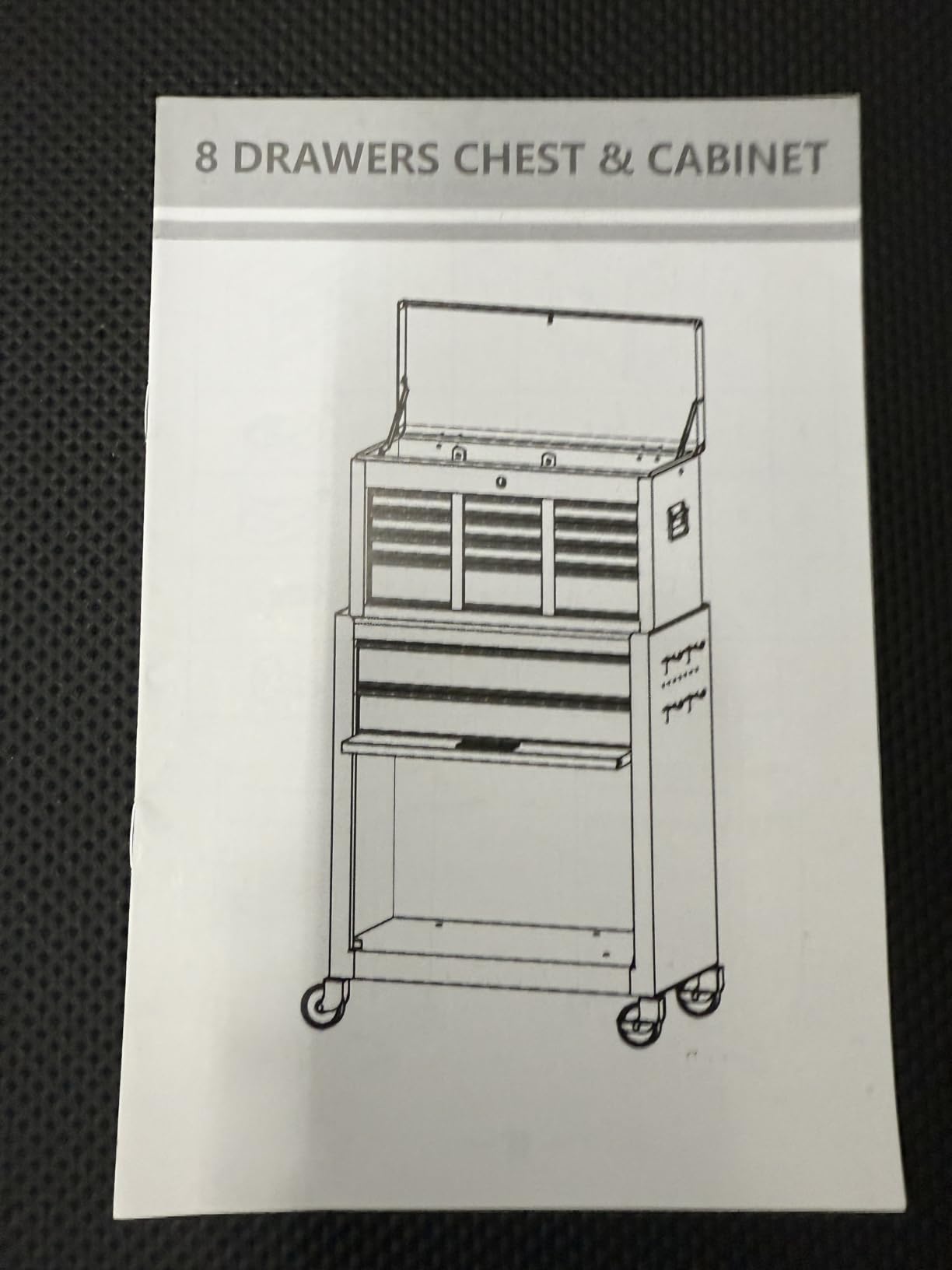 8 Drawer Rolling Tool Chest, High Capacity Tool Box with Lockable Wheels and Drawers, 2 in 1 Portable Toolbox Organizer Storage Cabinet For Garage, Warehouse, Repair Shop - Customer Photo 1