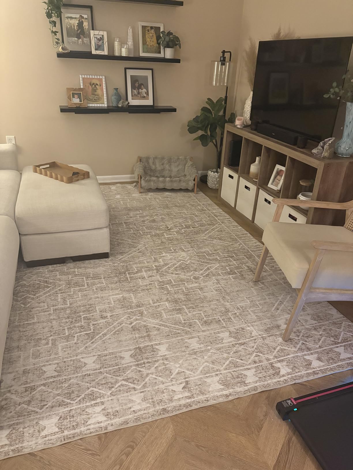 8x10 Area Rugs Living Room Rug: Washable Rug Neutral Lagre Soft Thin Carpet Indoor Floor Non Slip Boho Geometric Moroccan Carpets for Bedroom Dining Room Farmhouse Nursery Office - Beige Customer Review 8x10 Area Rugs Living Room Rug: Washable Rug Neutral Lagre Soft Thin Carpet Indoor Floor Non Slip Boho Geometric Moroccan Carpets for Bedroom Dining Room Farmhouse Nursery Office - Beige - Customer Photo 3