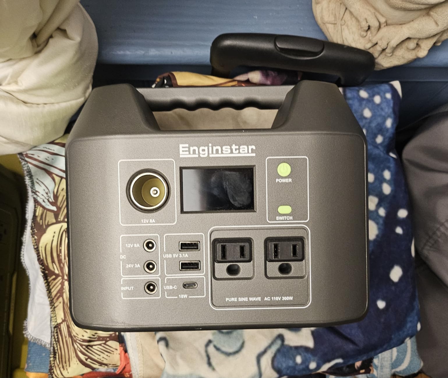 EnginStar Portable Power Station 300W 296Wh Battery Bank with 110V Pure Sine Wave AC Outlet for Outdoors Camping Hunting and Emergency, 80000mAh Backup Battery Power Supply for CPAP - Customer Photo 1