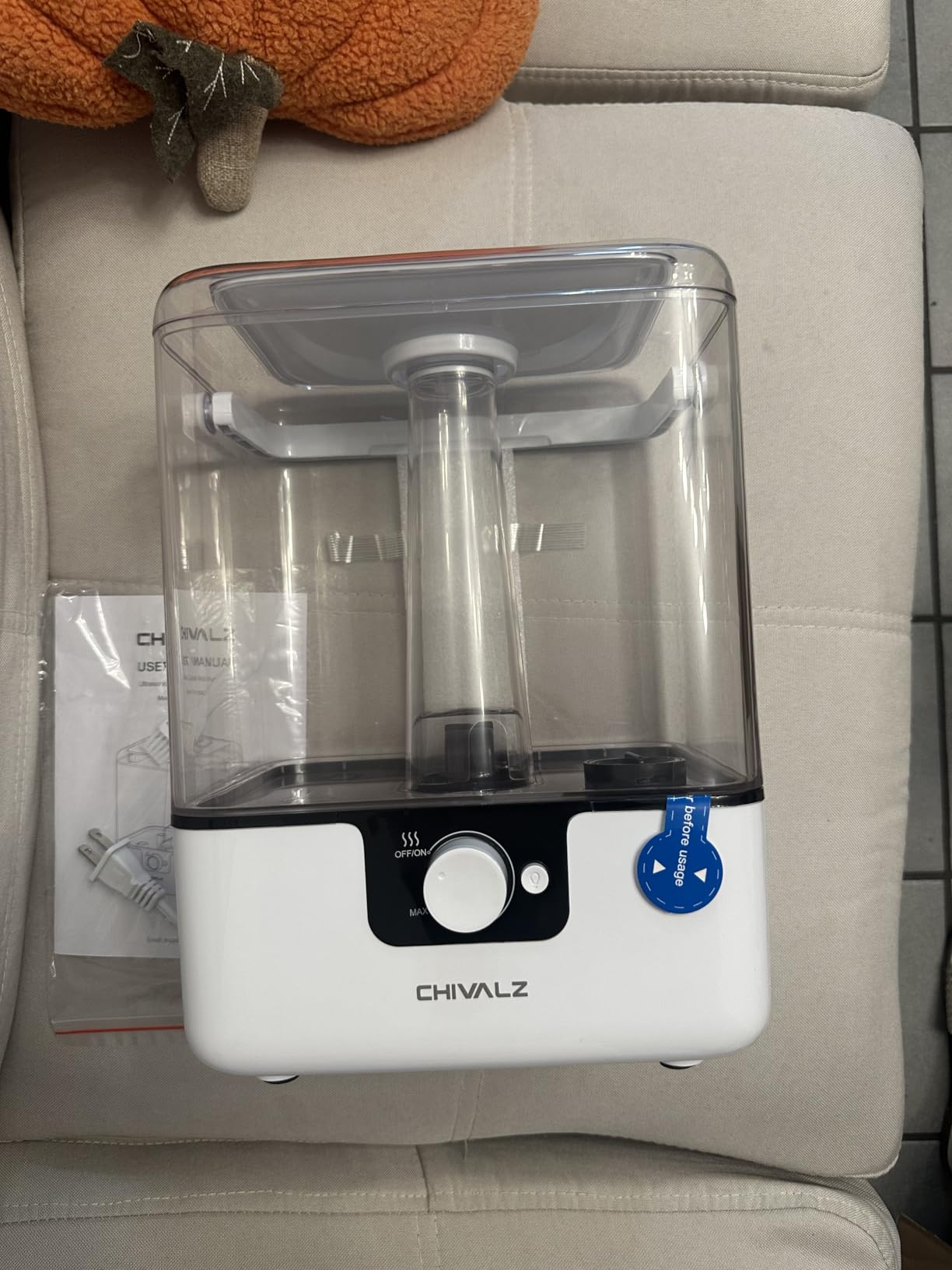 CHIVALZ Humidifiers for Bedroom, 6L Cool Mist Humidifiers for Baby Nursery, 26dB Quiet, 50H Runtime, Top Fill Humidifier for Large Room, Home, Plants, Nightlight, Oil Diffuser 1 Pack White Customer Review CHIVALZ Humidifiers for Bedroom, 6L Cool Mist Humidifiers for Baby Nursery, 26dB Quiet, 50H Runtime, Top Fill Humidifier for Large Room, Home, Plants, Nightlight, Oil Diffuser 1 Pack White - Customer Photo 2