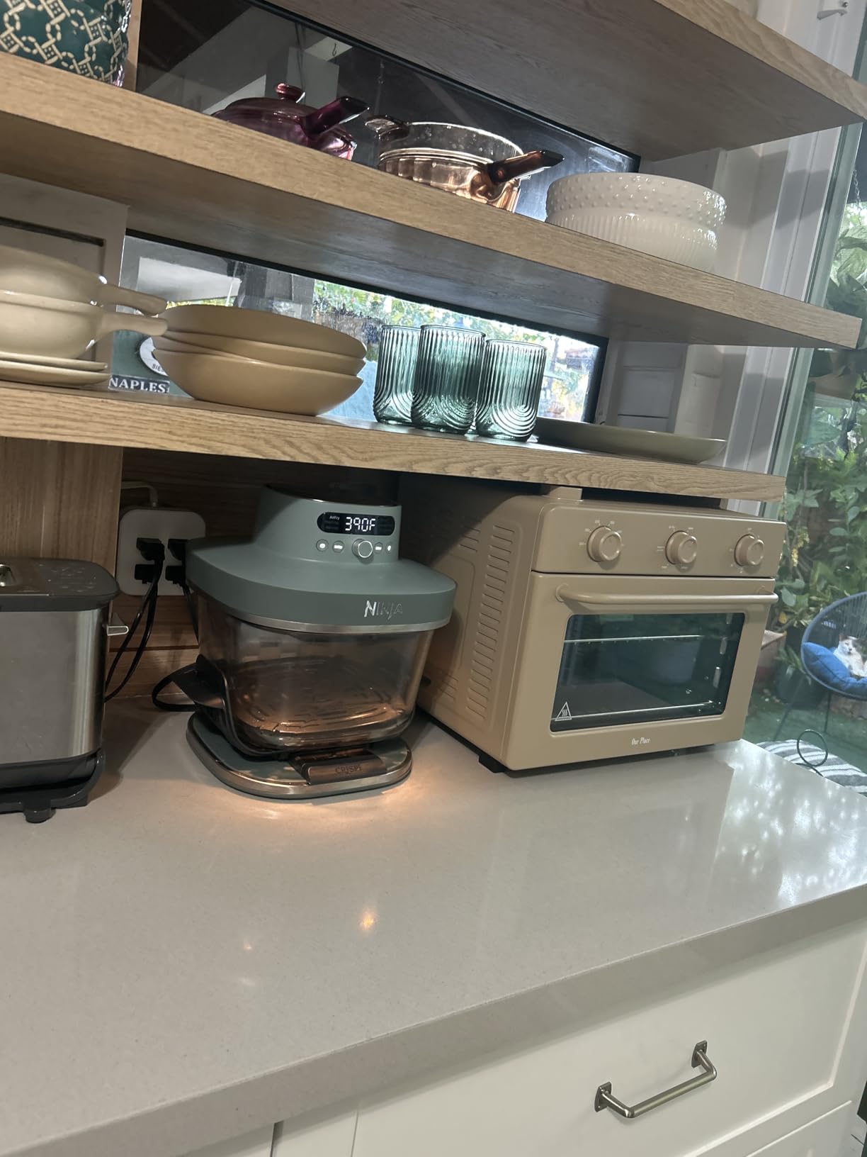 Ninja Crispi Pro Glass Air Fryer, 6-in-1, Cyberspace, AS101CY | Max crisp, air fry, bake, roast, recrisp, dehydrate, 1800W, 450F max, 6Qt, 2.5Qt containers customer photo 2