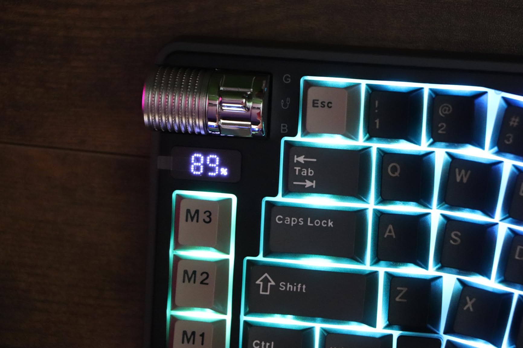 RK ROYAL KLUDGE A70 Wireless Ergonomic Keyboard, Alice Split Mechanical Keyboard w/Bluetooth/2.4GHz/Wired, 65% RGB Gaming Keyboards with Knob and PBT Keycap, Gasket Hot Swappable Linear Cream Switches - Customer Photo 2