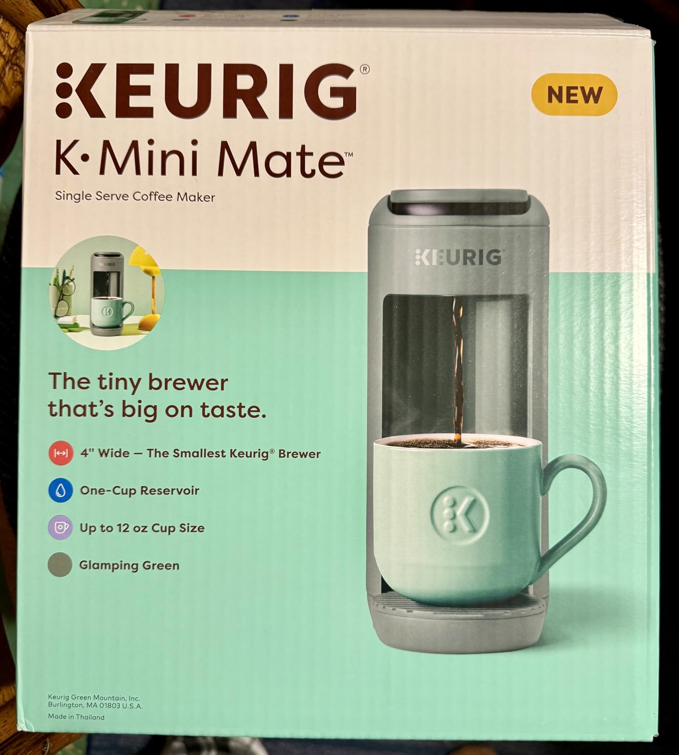 Keurig K-Mini Mate Single Serve K-Cup Pod Coffee Maker, Brews Up to 12 oz Cup, Compact Portable Coffee Machine for Small Spaces, Great For Dorms & Offices, Black - Customer Photo 2