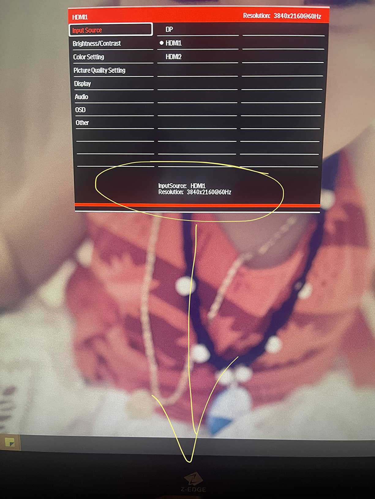 Z-Edge 27-inch 4K Gaming Monitor, 120Hz UHD 3840x2160 IPS Monitor, S274K 1ms MPRT Refresh Rate, 16.7M Colors, HDMI 2.0 x2 and DP 1.4 x 2 - Customer Photo 1