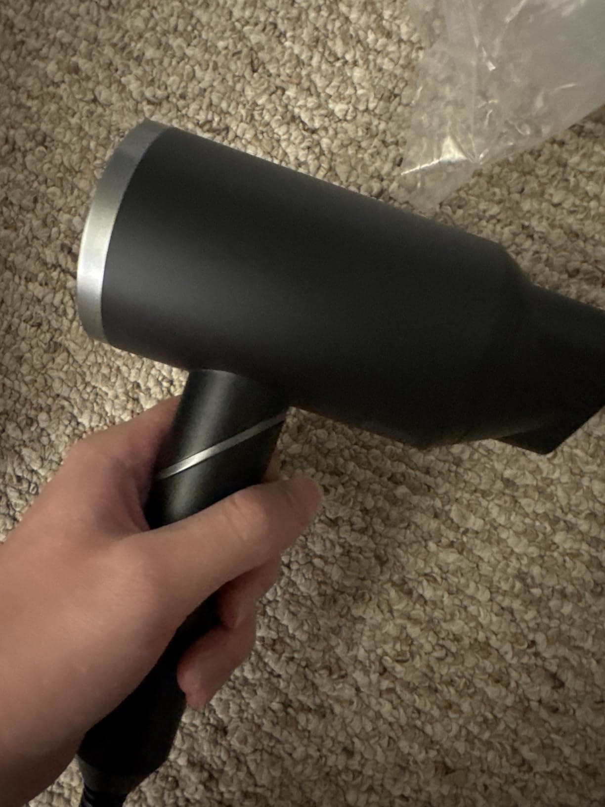 Plasma Ion Hair Dryer with Diffuser for Curly Hair, 1800W Fast Drying Blow Dryer with Comb, Lightweight and Low Noise Hairdryer for All Hair Types, Foldable Design for Travel - Customer Photo 5