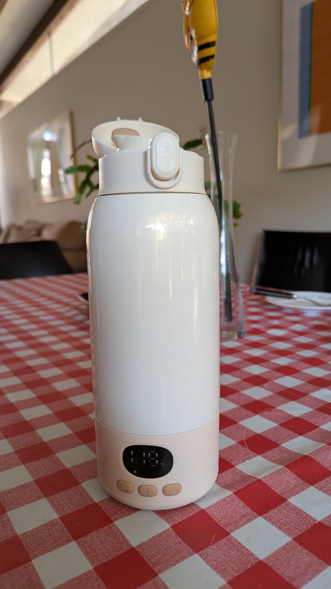 Portable Bottle Warmer 17oz Bottle Warmer for Breast Milk Formula & Water, Fast Heating, Long Battery Life & Large Capacity, Suitable for Baby Outdoor Travel Green - Customer Photo 2