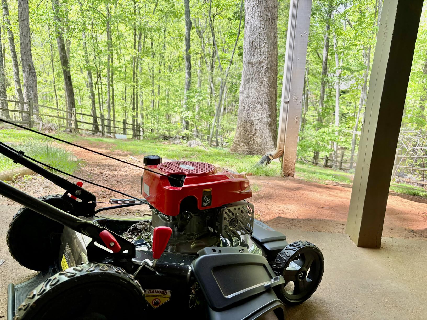 21-Inch 3-in-1 Gas Lawn Mower, Self Propelled with 170cc 4-Stroke Engine, 6-Position Adjustable Cutting Height, Side Discharge, Mulching & Rear Bag, High-Wheel Push Mower for Yard & Garden - Customer Photo 1