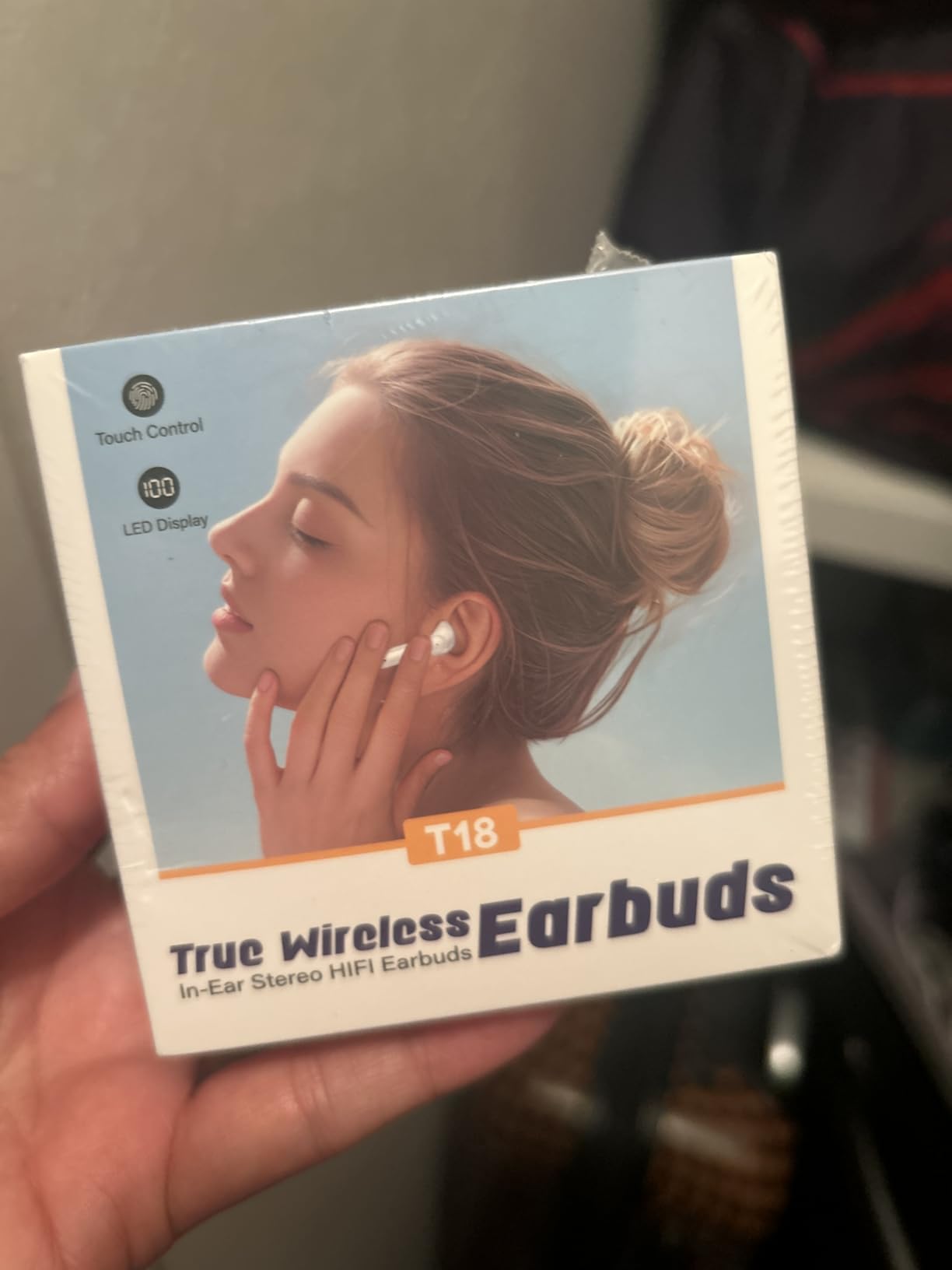 Wireless Earbuds Bluetooth 5.3 Ear Buds, Hi-Fi Stereo Bass Ear Buds with 48H Playtime & LED Display, Lightweight in-Ear Headphones with Mic, IPX7 Waterproof, Touch Control for iPhone - Customer Photo 2