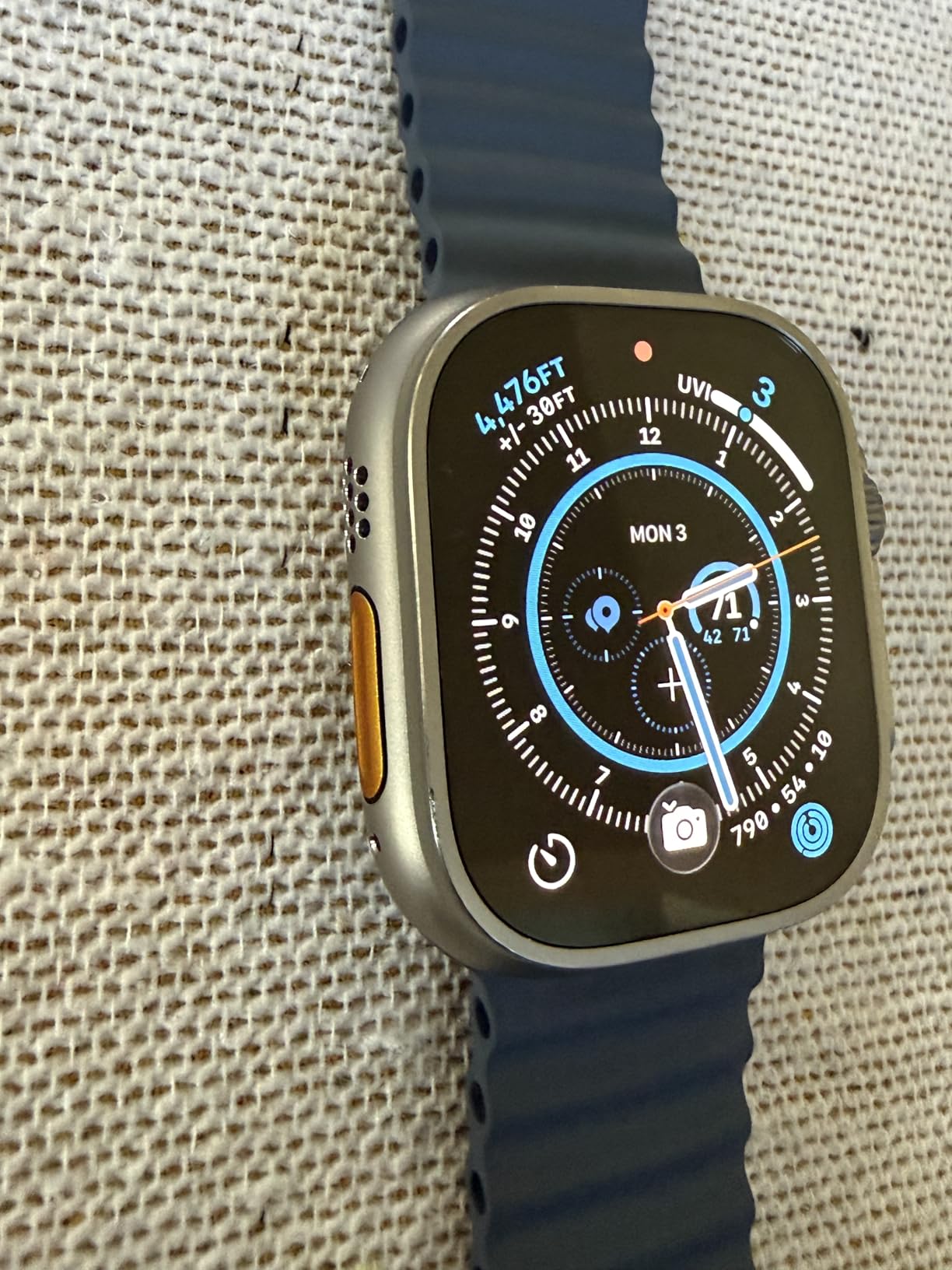 Apple Watch Ultra 3 [GPS + Cellular 49mm] Running & Multisport Smartwatch w/Rugged Titanium Case w/Black Ocean Band. Satellite Communications, Advanced Health & Fitness Tracking - Customer Photo 1