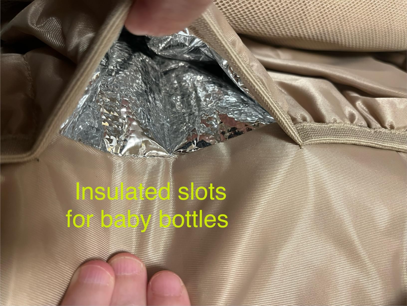 VONAL Neoprene Diaper Bag Backpack with Changing Pad, 33L Large Capacity Neoprene Backpack Baby Diaper Bag with Insulated Pockets, Travel Diaper Backpack Baby with 12 Pockets for Mom & Dad, Black - Customer Photo 1