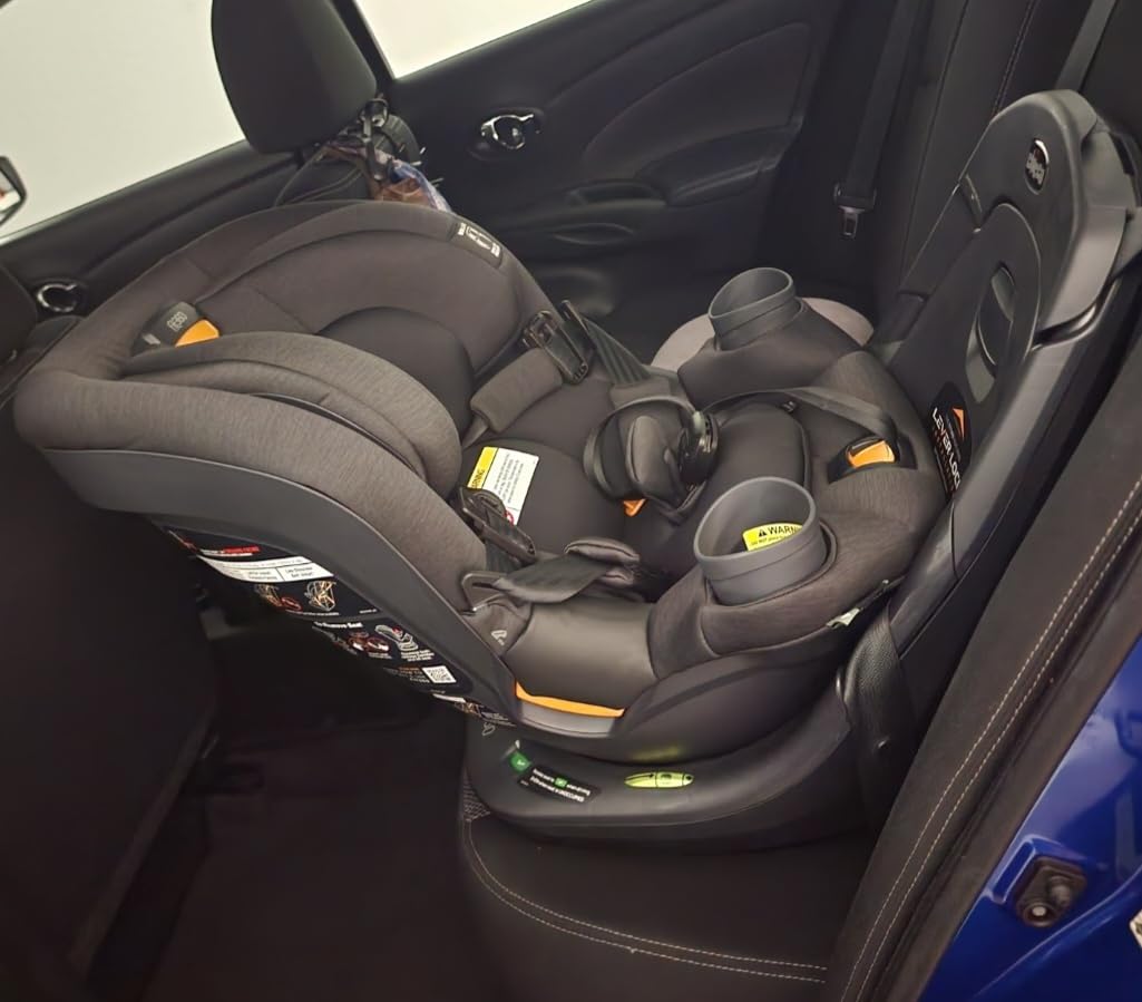 Chicco Fit360 ClearTex Rotating Convertible Car Seat with 360 Degree Rotation for Rear-Facing and Forward-Facing, LeverLock Self-Tensioning Lock System | Obsidian/Black - Customer Photo 2