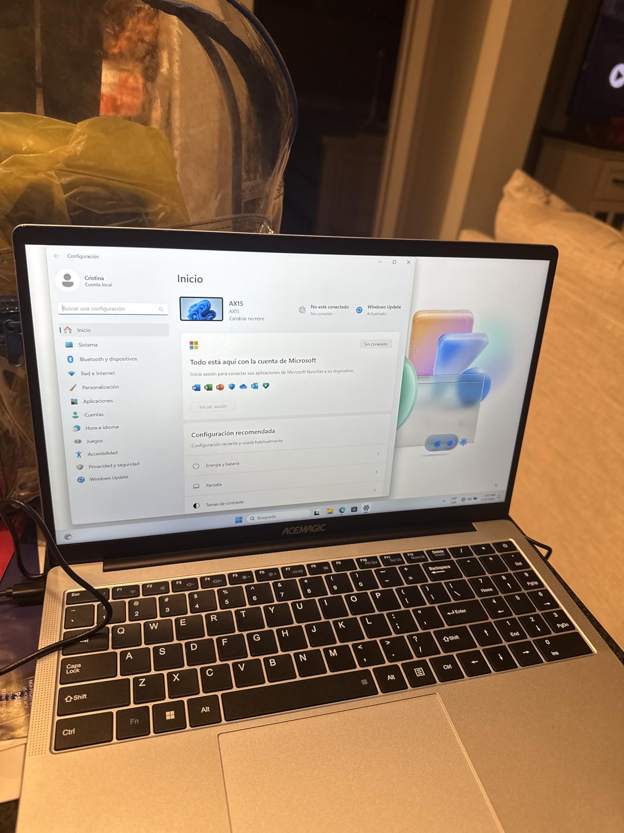 Gaming Laptop, 15.6inch Laptop with AMD Ryzen 7 7730U(8C/16T, Up to 4.5GHz), 16GB RAM 512GB NVMe SSD Windows 11 High Performance Laptop Computer, Up to 2TB, Radeon RX Vega 8 Graphics, WiFi 6 - Customer Photo 1