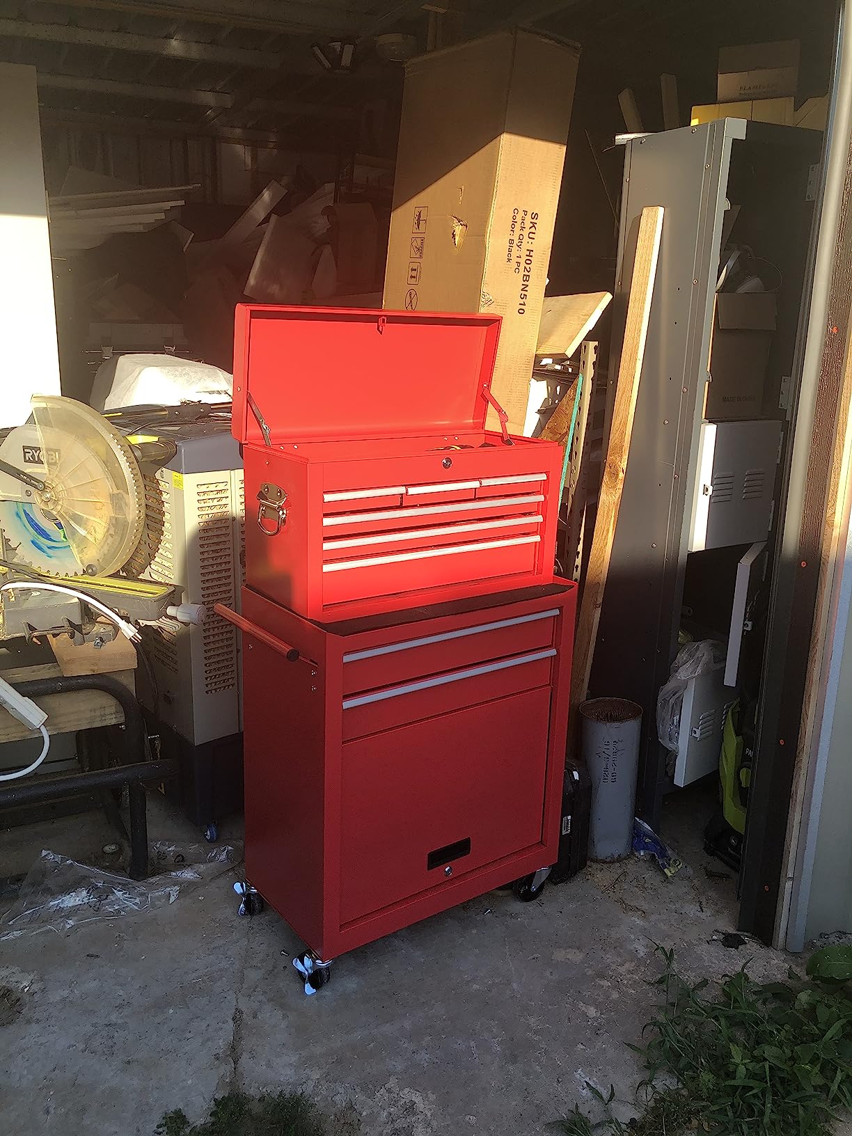 INTERGREAT Rolling Tool Chest with Wheels and 5 Drawers, Detachable Tool Cabinet with Lock for Garage, Locking Mechanic Tool Cart with Black Liner for Warehouse, Workshop, High Capacity - Customer Photo 1