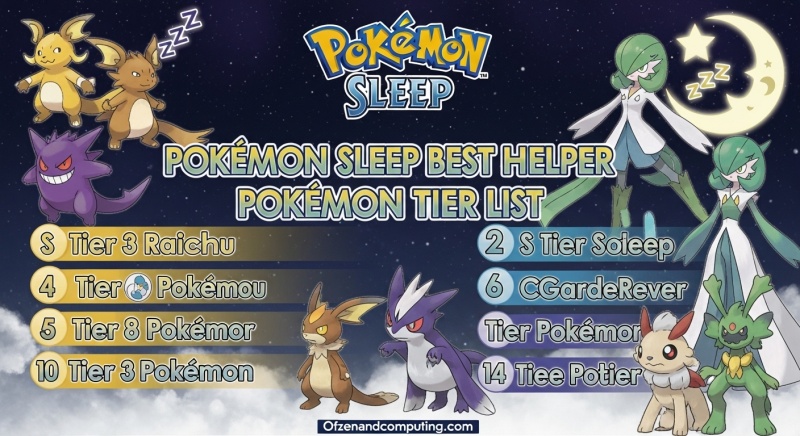 Pokemon Sleep Best Helper Pokemon Tier List