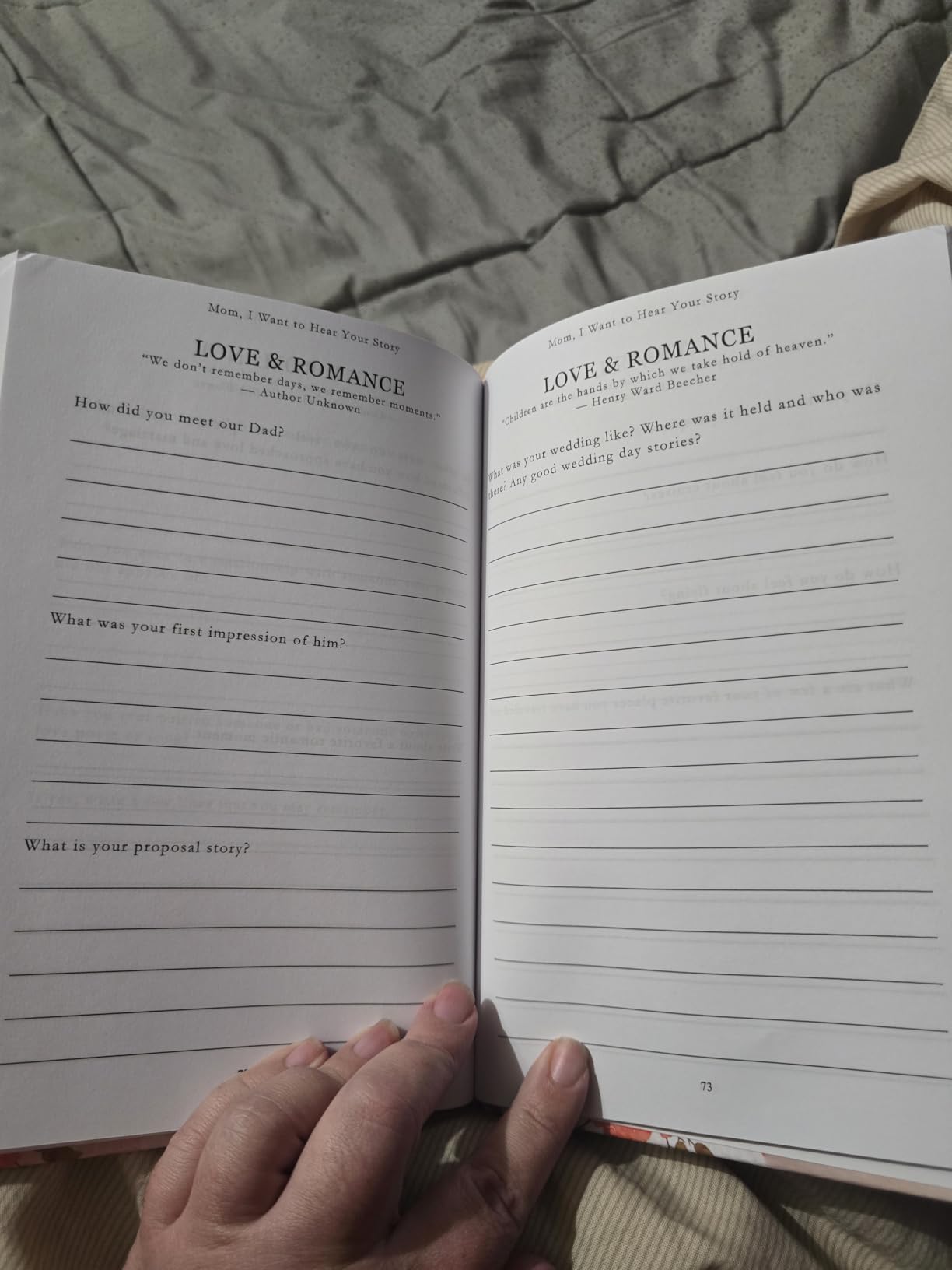 Mom, I Want to Hear Your Story: A Mother's Guided Journal To Share Her Life & Her Love (Hear Your Story Books) Customer Review Mom, I Want to Hear Your Story: A Mother's Guided Journal To Share Her Life & Her Love (Hear Your Story Books) - Customer Photo 1
