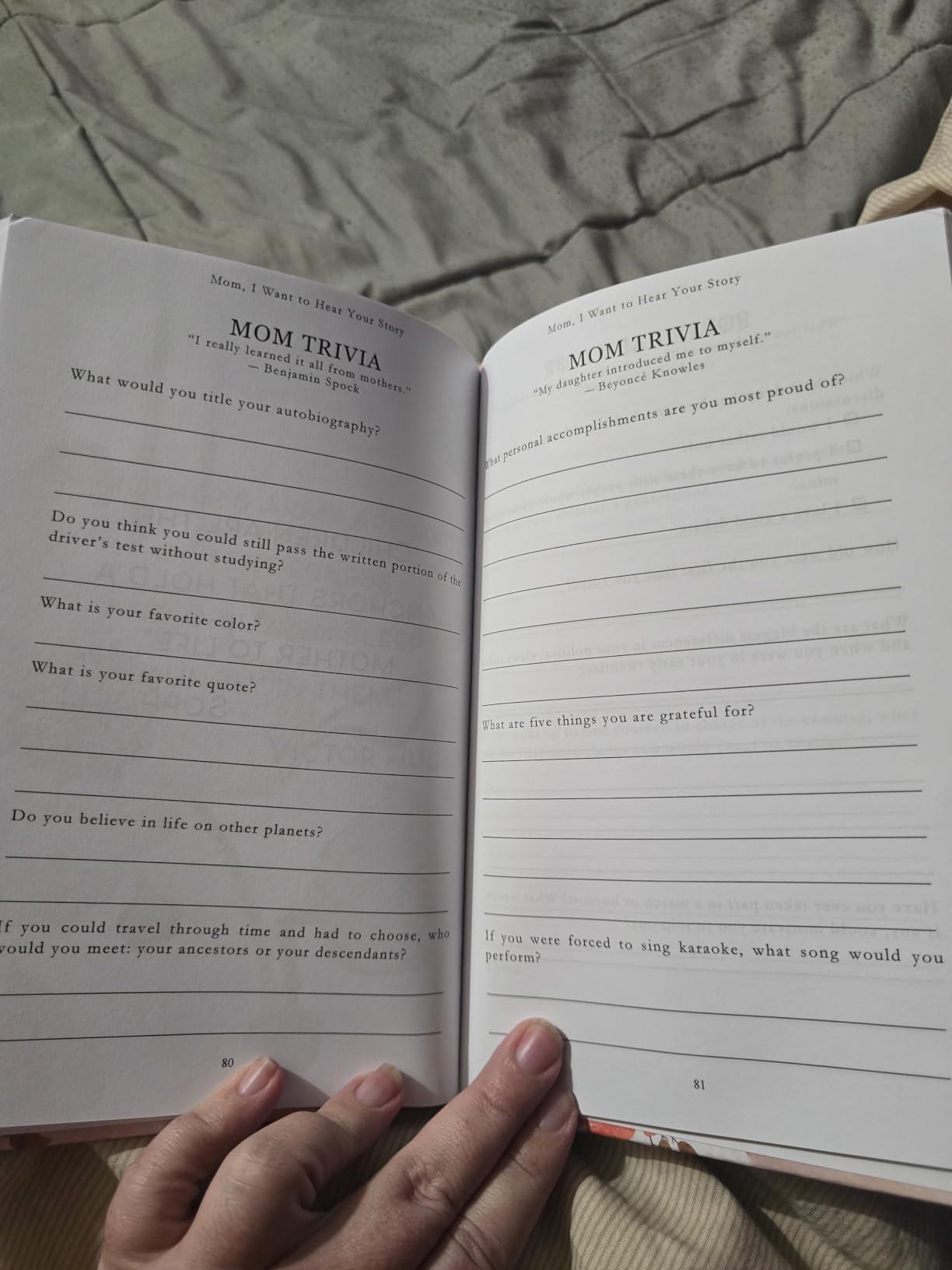 Mom, I Want to Hear Your Story: A Mother's Guided Journal To Share Her Life & Her Love (Hear Your Story Books) - Customer Photo 2