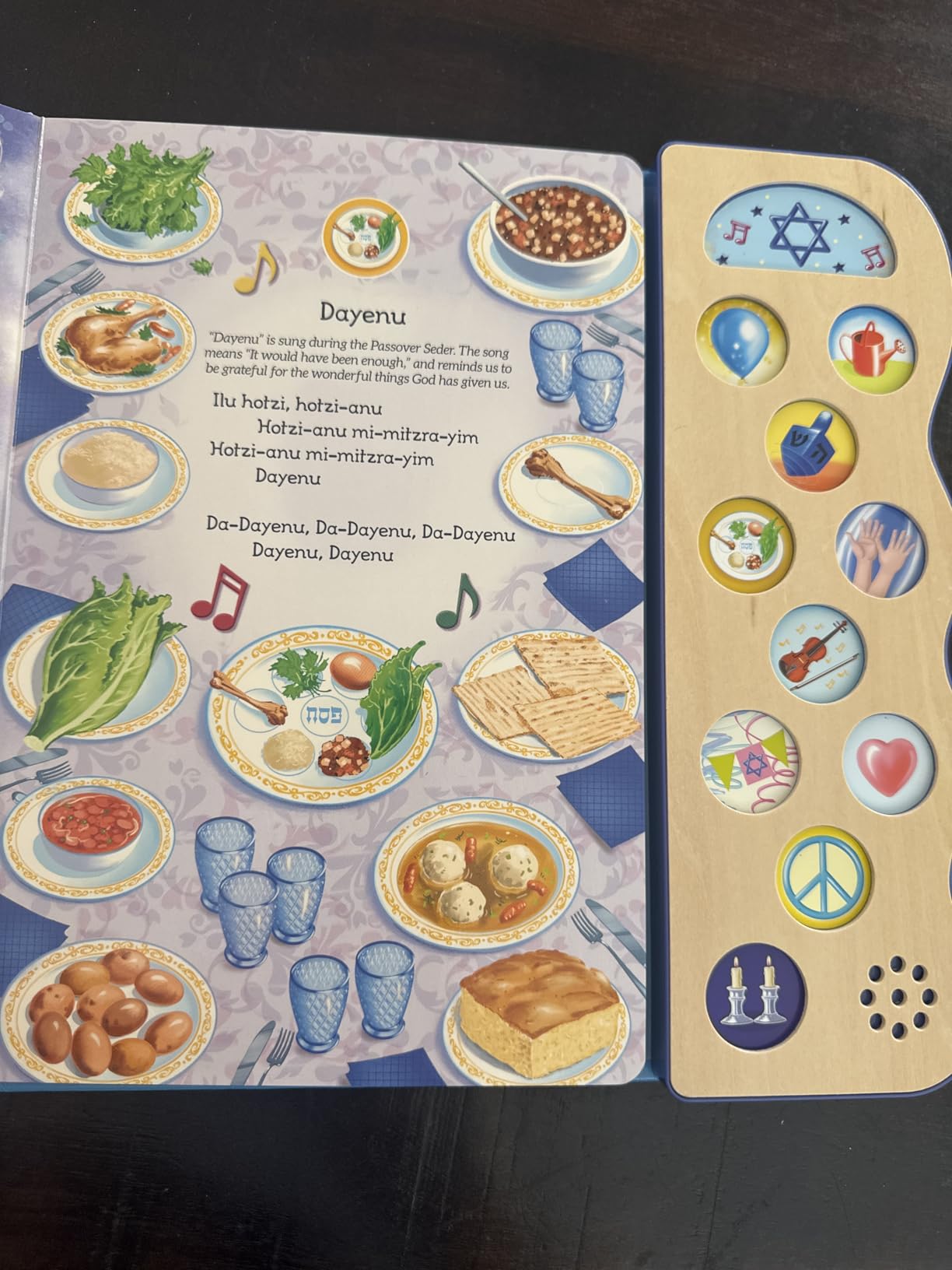 Best-Loved Jewish Songs for Hanukkah, Passover, Shabbat, Rosh Hashanah, Yom Kippur, Sukkot, Purim And More. A Children's Sound Book for Kids - Customer Photo 1