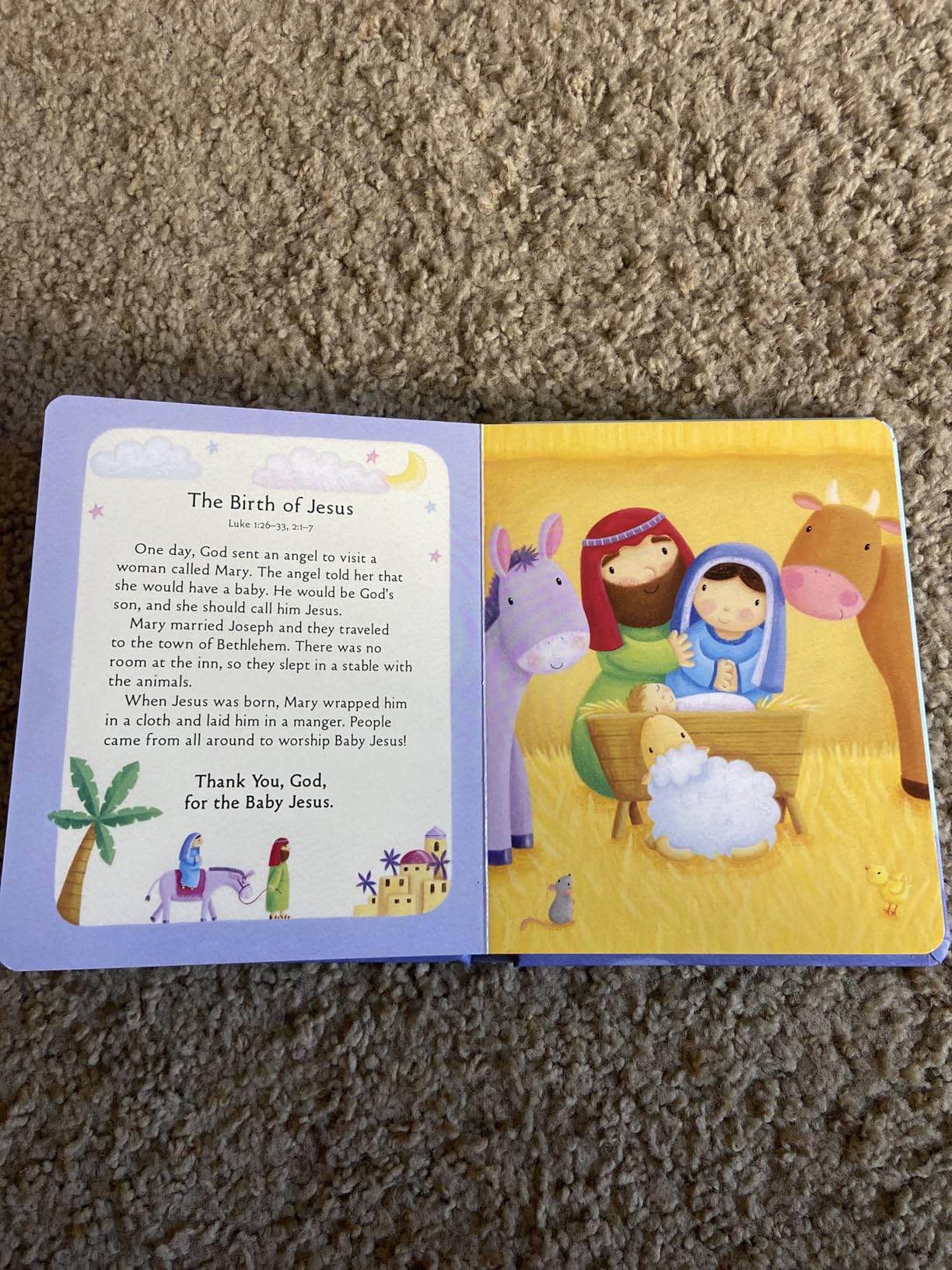 Baby's First Bible Stories Padded Board Book - Gift for Easter, Christmas, Communions, Newborns, Birthdays, Beginner Bible - Customer Photo 1