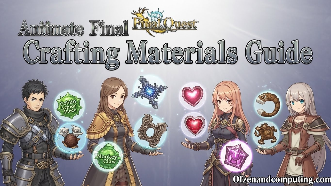 Anime Final Quest Crafting Materials Guide