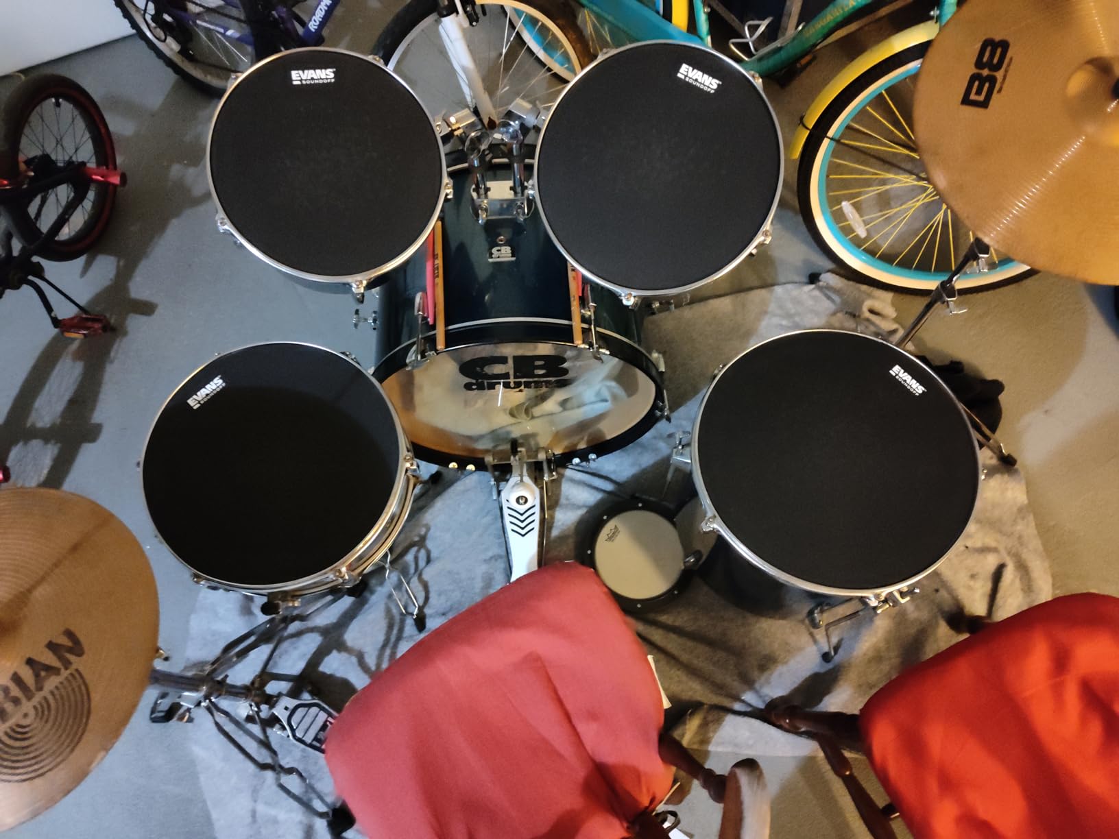 Evans Soundoff Drum Mute Pads - Full Box Drum Pad Set - Drum Mutes Pack - 4 Tom/Snares - Great for Silencing Drum Kits to Practice - Standard Box Set - 4-Pack - Customer Photo 3