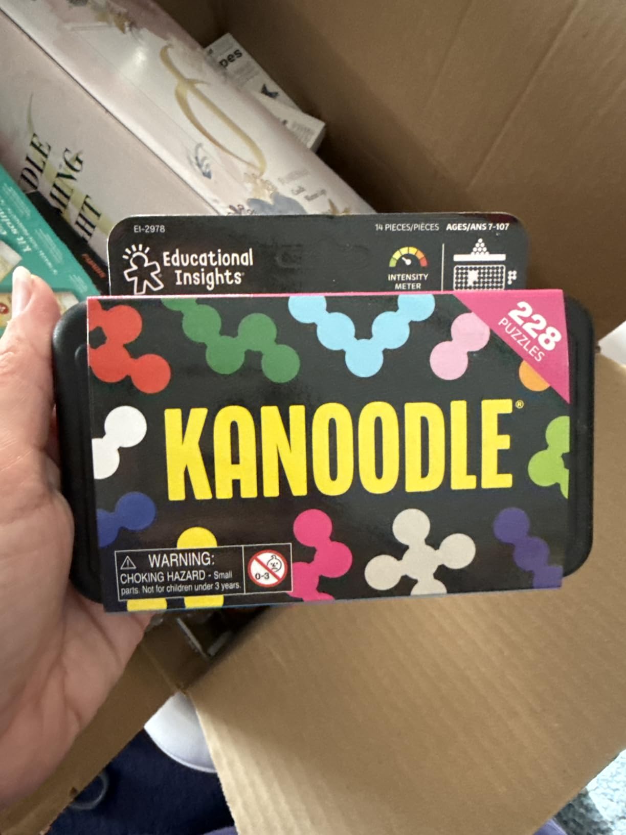 Educational Insights Kanoodle - Original 3D Brain Teaser Puzzle, Single Player Mind Challenge Toys, Handheld Travel Games, Challenging Logic Puzzles and Gifts for Kids, Teens & Adults Ages 7+ - Customer Photo 1