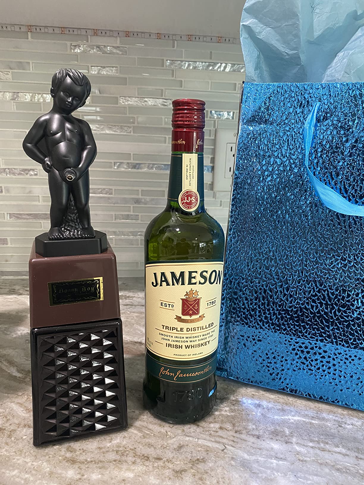 True Bonny Boy Liquor Dispenser, Novelty Drink Dispenser for Whiskey, Bourbon, Vodka, Gin, and Spirits, Fun Bar Cart Accessories for Home Bar, Man Cave, or Liquor Cabinet Decor, 16 oz, Set of 1 Customer Review True Bonny Boy Liquor Dispenser, Novelty Drink Dispenser for Whiskey, Bourbon, Vodka, Gin, and Spirits, Fun Bar Cart Accessories for Home Bar, Man Cave, or Liquor Cabinet Decor, 16 oz, Set of 1 - Customer Photo 2