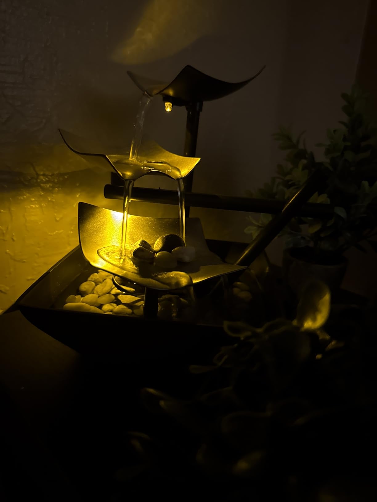 Homedics Tabletop Water Fountain, Home Décor Soothing Sound Machine - Automatic Pump, Deep Basin & Natural River Rocks. Indoor Zen Relaxation for Office, Living Room, or Bedroom, 8.25