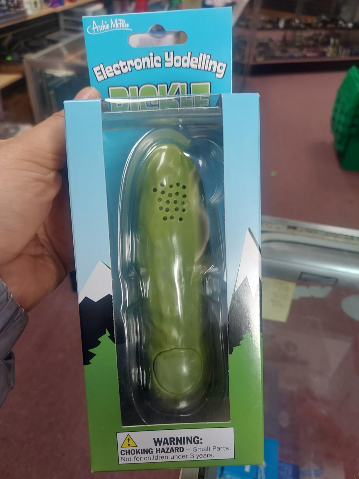 Archie McPhee Yodeling Pickle: A Musical Toy, Fun for All Ages, Great Gift, Hours of Mindless Entertainment, Multi-colored - Customer Photo 1