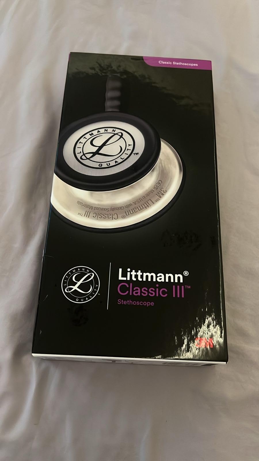 3M Littmann Classic III Monitoring Stethoscope, 5633, More Than 2X as Loud, Weighs Less, Stainless Steel Chestpiece, 27
