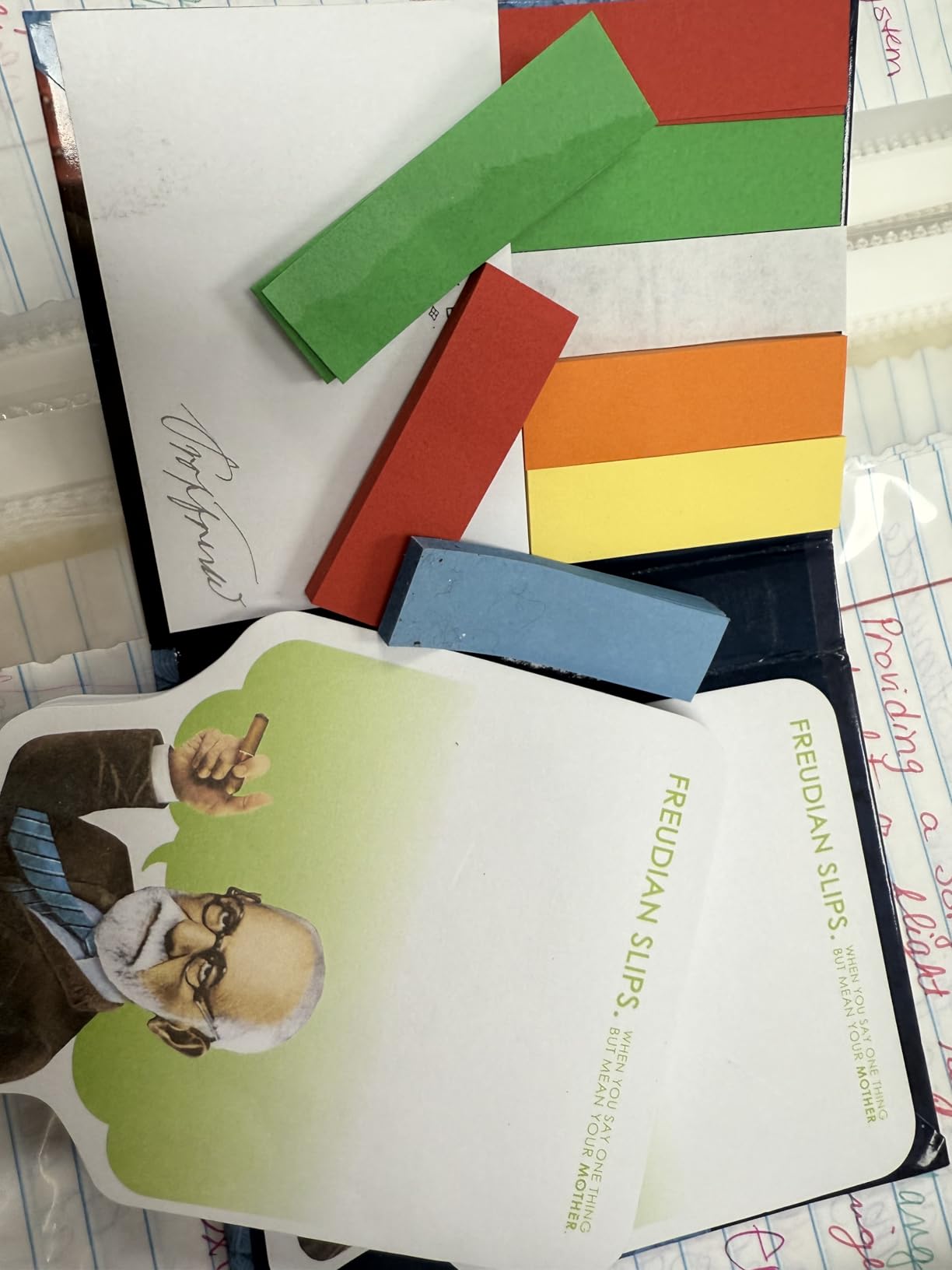 The Unemployed Philosophers Guild Freudian Slips Sticky Notes - Sigmund Freud Themed 3.25