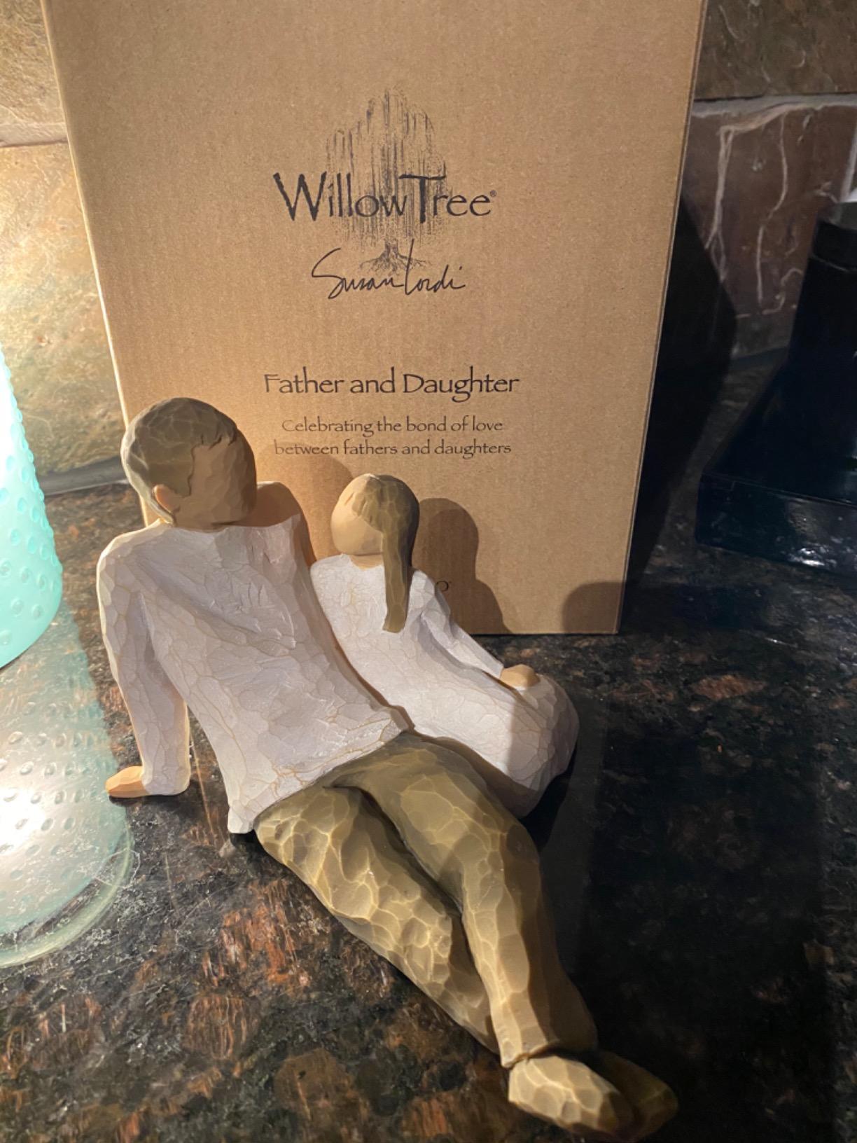 Willow Tree Father and Daughter, Celebrating Loving Bond Between Fathers and Daughters, Grandfathers and Granddaughters, Works Well in Family Groupings, Sculpted Hand-Painted Figure - Customer Photo 1