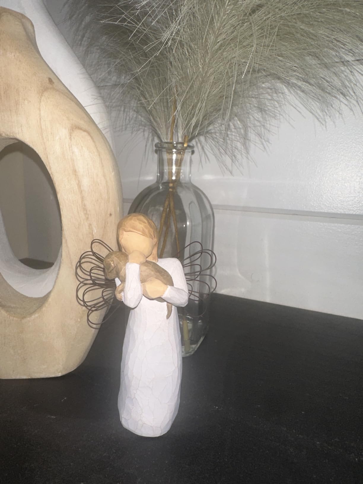 Willow Tree Angel of Friendship, for Those who Share The Spirit of Friendship, Angel Carrying Dog as Reminder of Loyal Pets and Friends, Present and Past, Sculpted Hand-Painted Figure - Customer Photo 1