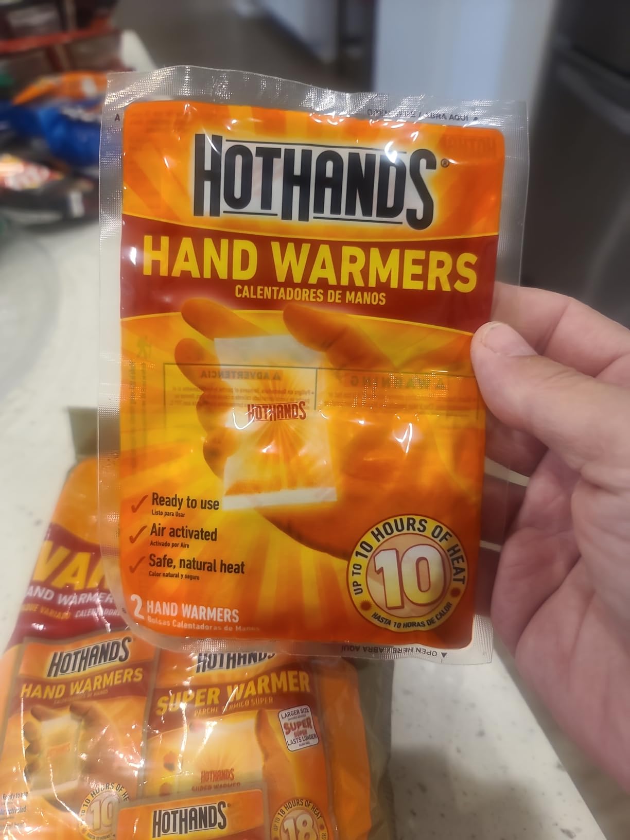 HotHands Toe, Hand, & Body Warmer Variety Pack - Long Lasting Safe Natural Odorless Air Activated Warmers - Customer Photo 2