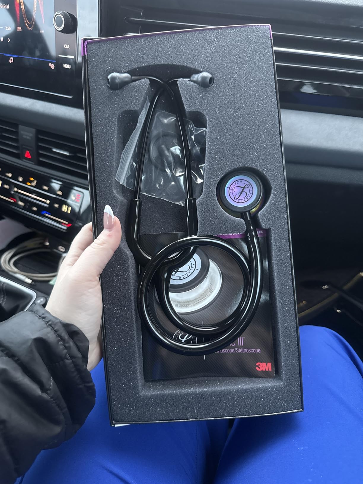 3M Littmann Classic III Monitoring Stethoscope, 5806, More Than 2X as Loud, Weighs Less, Stainless Steel Rainbow-Finish Chestpiece, 27