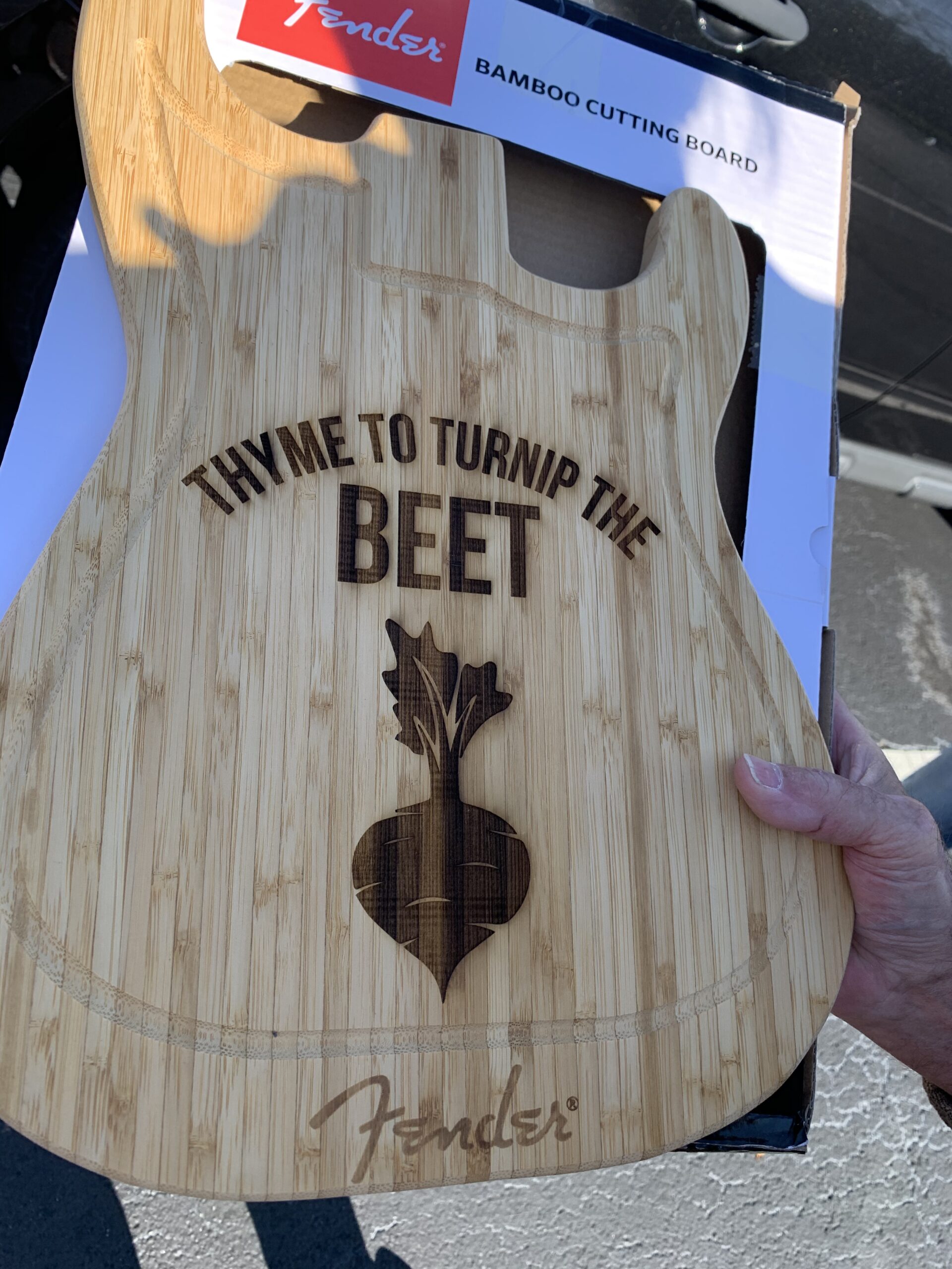 Fender Stratocaster Cutting Board - Customer Photo 1