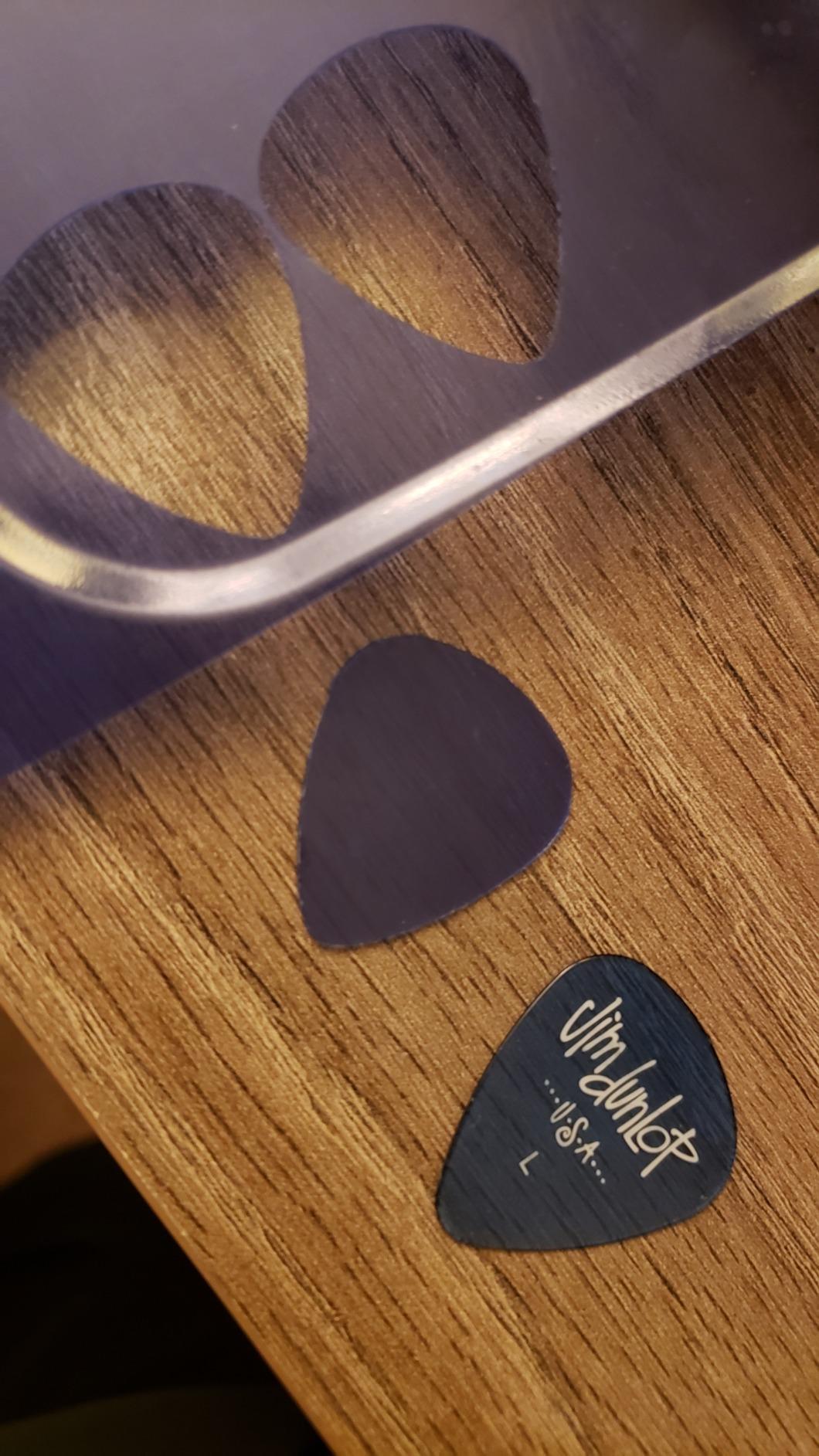 Pick-a-Palooza DIY Guitar Picks Punch Mega Pack - Custom Pick Maker for Musicians - Features Leather Key Chain Holder, Pick Strips with Artwork & File - Unique Gifts for Men & Women - Blue Punch - Customer Photo 1