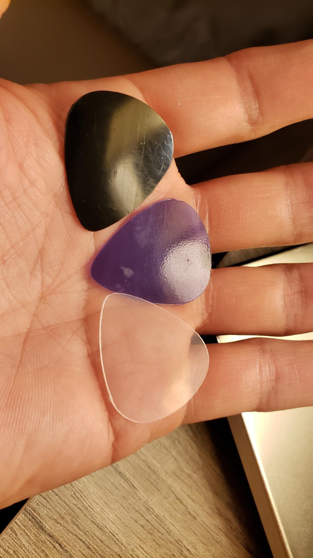 Pick-a-Palooza DIY Guitar Picks Punch Mega Pack - Custom Pick Maker for Musicians - Features Leather Key Chain Holder, Pick Strips with Artwork & File - Unique Gifts for Men & Women - Blue Punch - Customer Photo 2