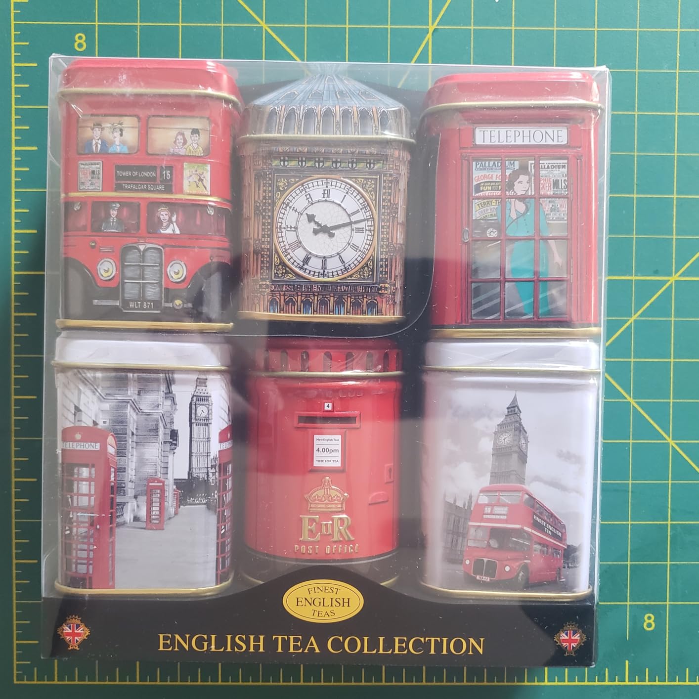 New English Teas Best of British Tea Collection - 6 Iconic London Tins Gift Set (Bus, Big Ben, Phone Box, Post Box) - 4.7oz Loose Leaf English Tea - Customer Photo 2