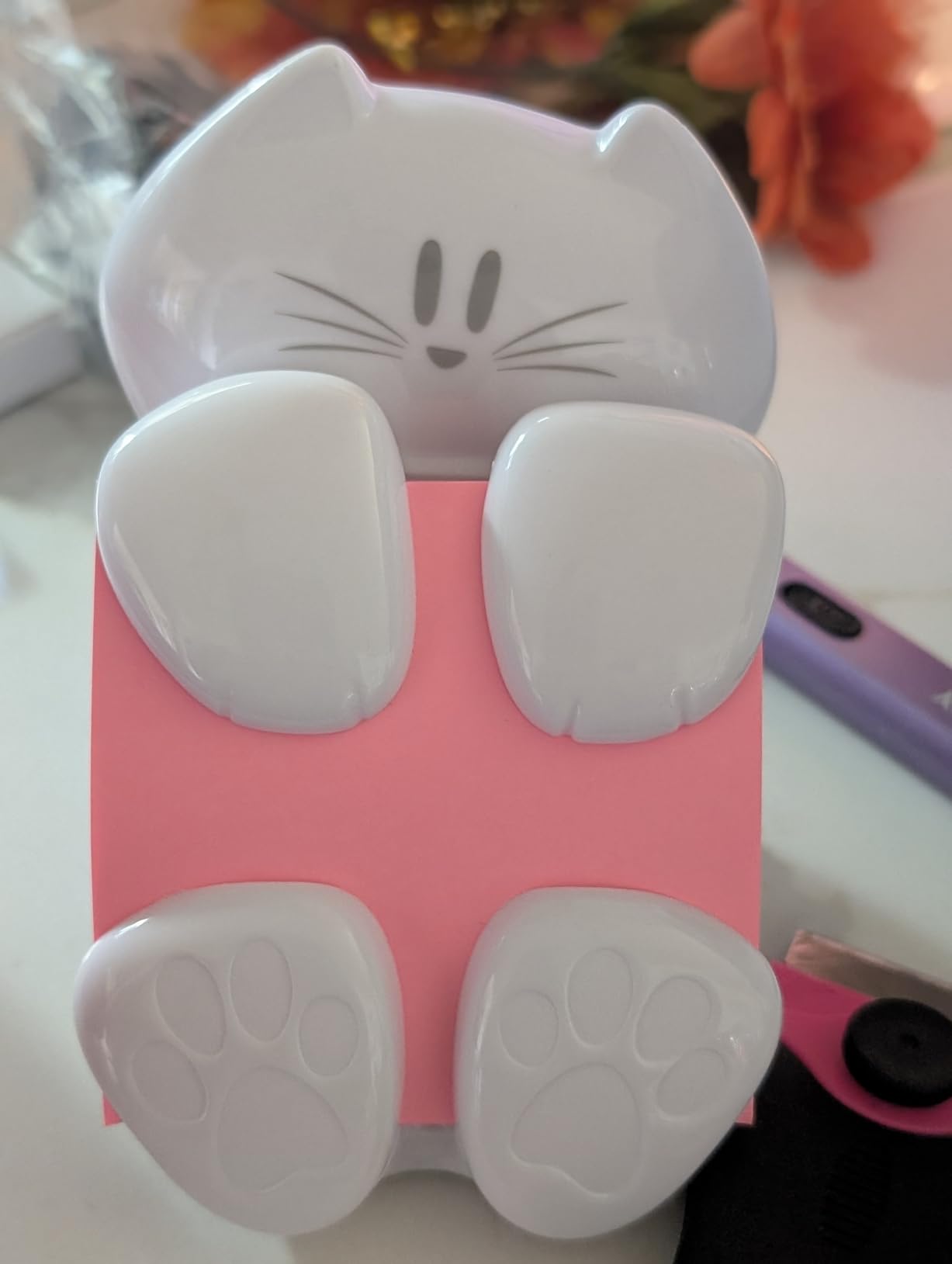 Post-it Pop-up Note Dispenser Cat Design 3x3 in 1 Dispenser/Pack (CAT-330 White) - Customer Photo 1