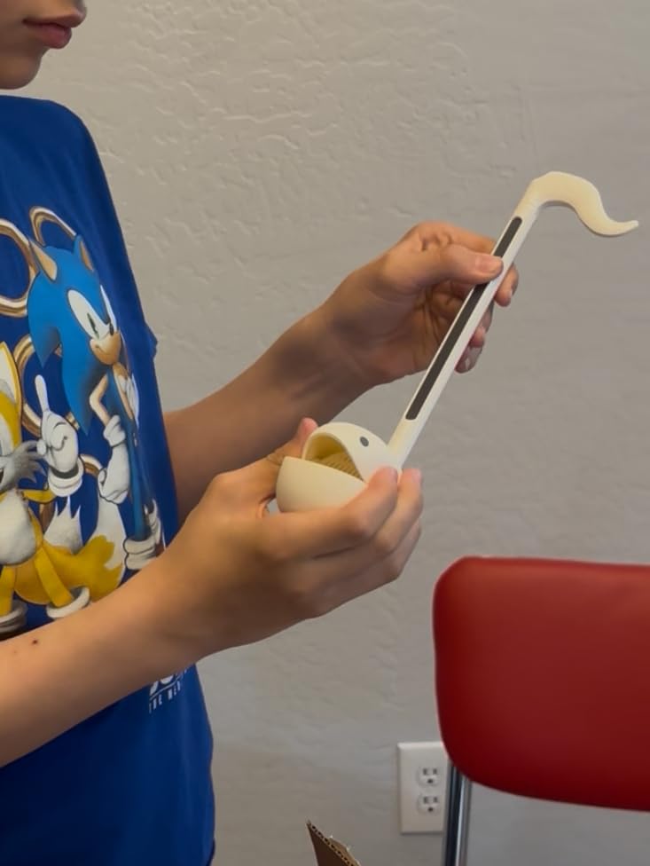 Otamatone Japanese Electronic Musical Instrument Portable Music Synthesizer from Japan by Maywa Denki Studio Award Winning, Educational Fun Gift for Children, Teens & Adults - White - Customer Photo 1