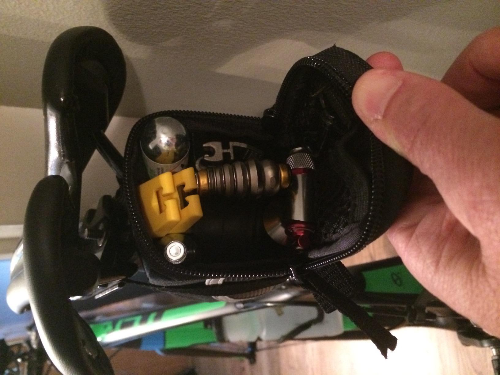 BV Strap-On Bike Bag with Reflective Material - Capacious Saddle Bag with Seperate Divider for Small Items & Room for All Your Essentials - Bike Pouch with Taillight Hanger for Maximum Safety - Customer Photo 1