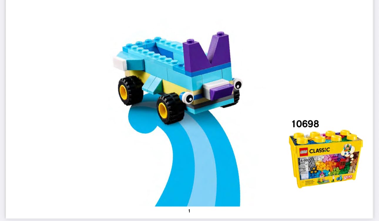 LEGO Classic Medium Creative Brick Box 10696 Building Toy Set - Featuring Storage, Includes Train, Car, and a Tiger Figure, and Playset for Kids, Boys, and Girls Ages 4-99 - Customer Photo 0